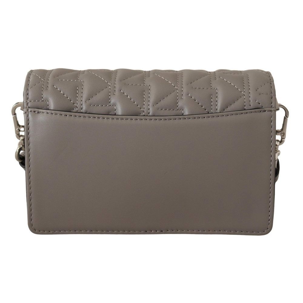 Karl Lagerfeld Karl Lagerfeld Light Grey Leather Crossbody Bag Size ONE SIZE - 4 Thumbnail