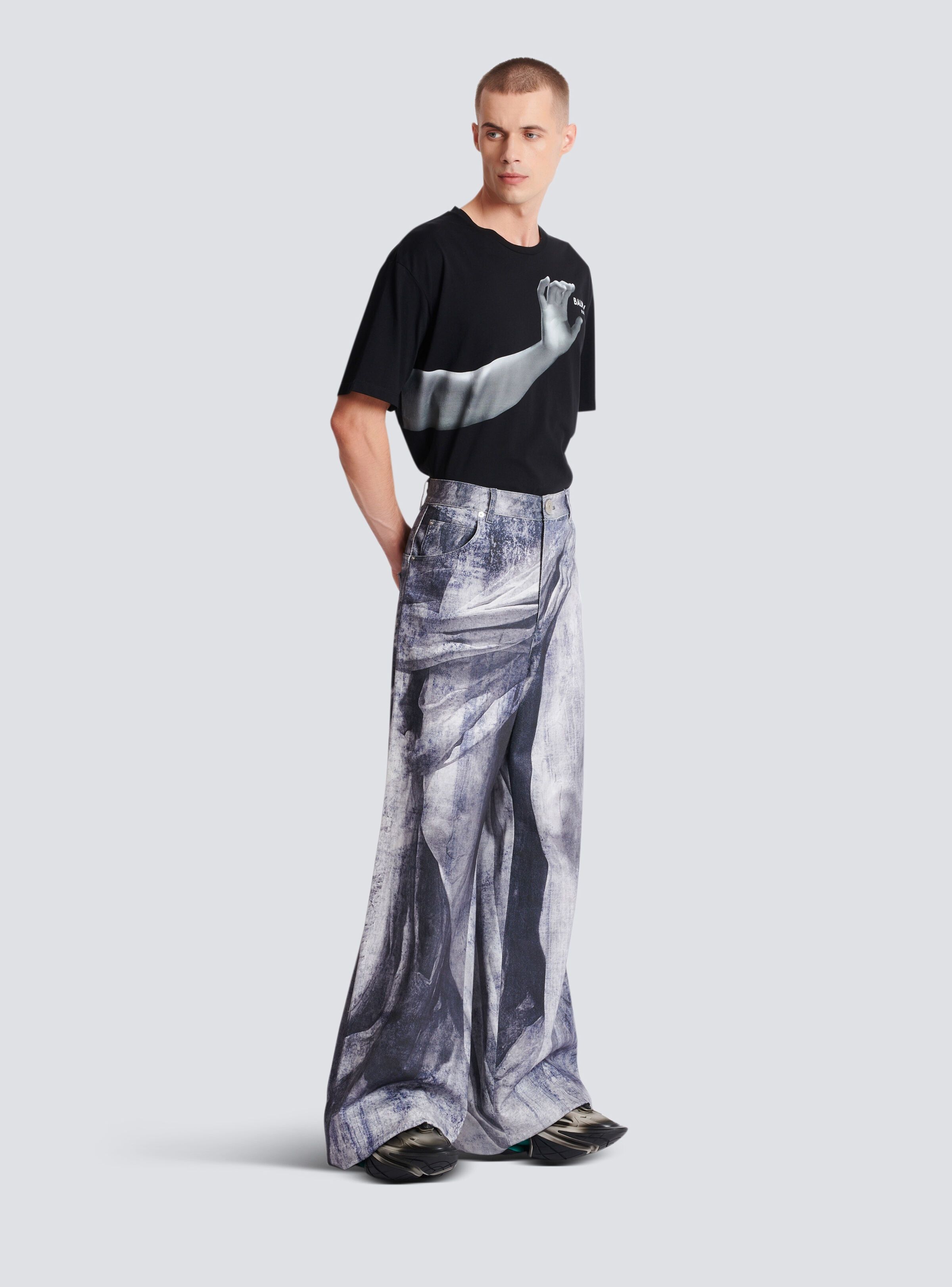 Balmain o1y0426 Denim Pant in Blue/Gray Size US 31 - 3 Thumbnail