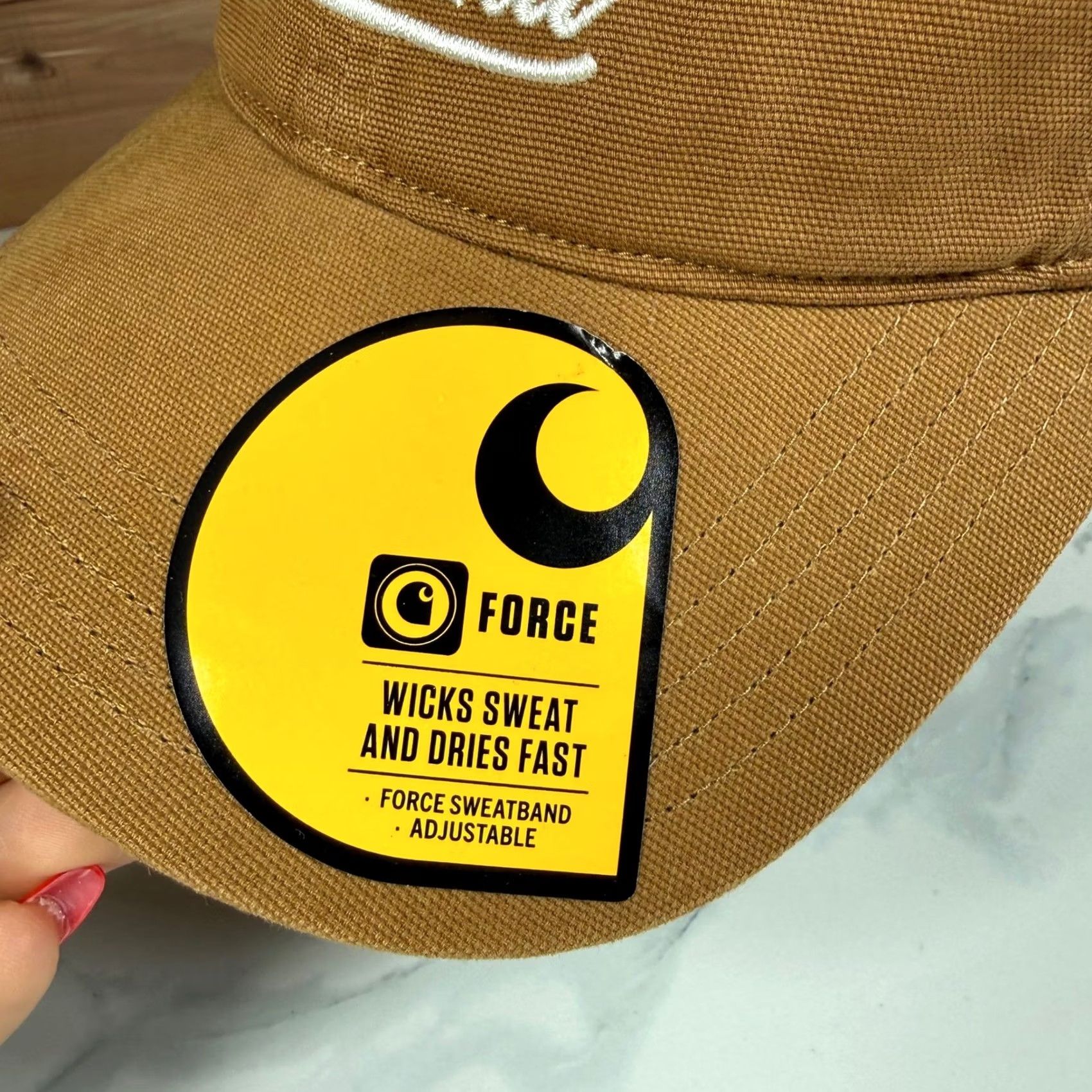 Carhartt Carhartt Canvas Script Graphic Cap Brown Womens One Size AH5247W Adjustable Cap Size ONE SIZE - 4 Thumbnail