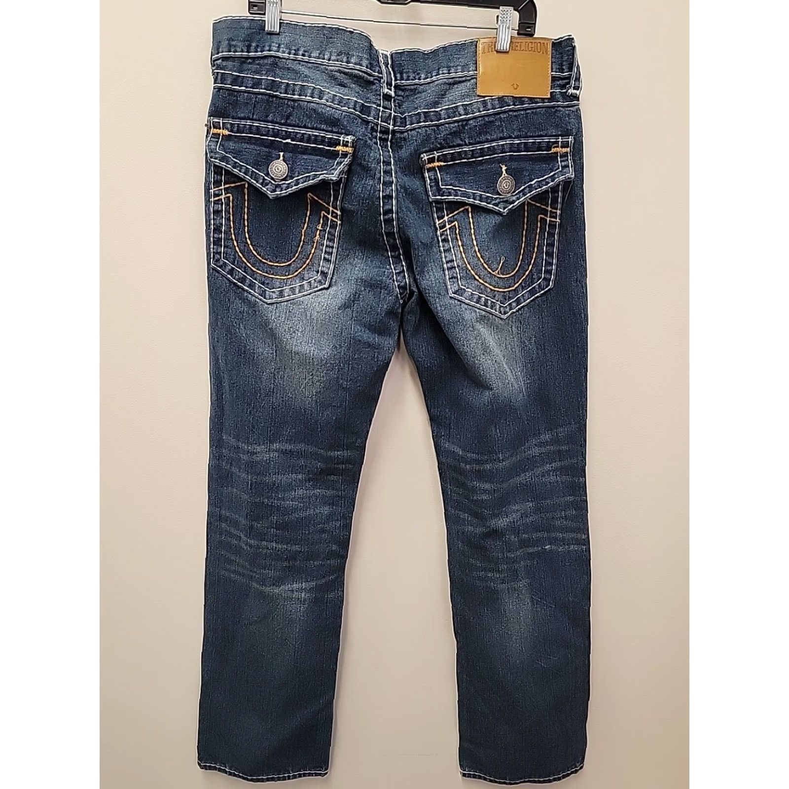 True Religion True Religion Jeans Ricky Super T Denim 38 Mens Distressed 5-Pocket Regular Fit Blue Jeans Mens BRS USA 38x33.5 Nano Size US 38 / EU 54 - 4 Thumbnail