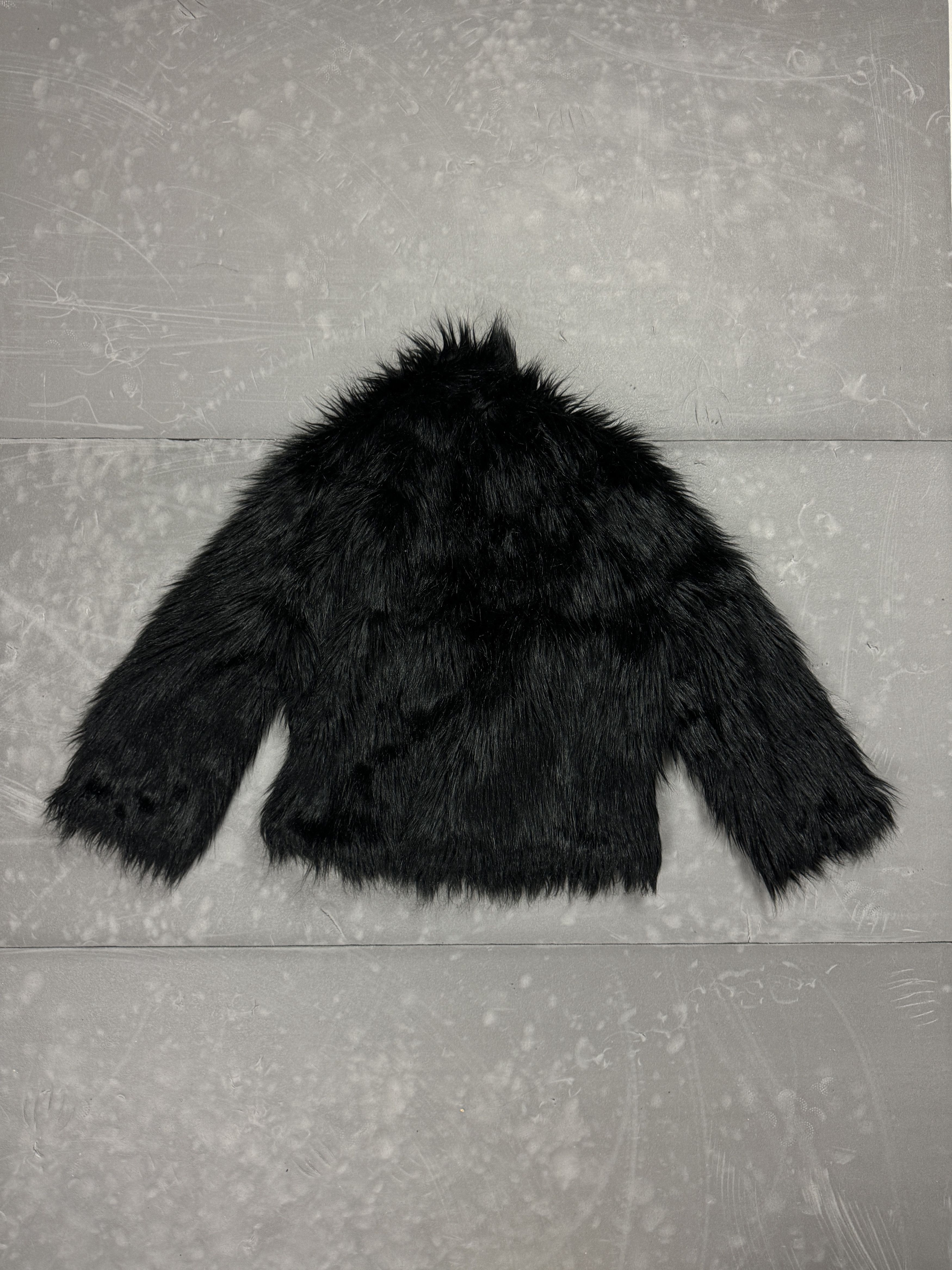 Vintage Vintage cropped wmns fur jacket black coquette y2k Size S / US 4 / IT 40 - 1 Thumbnail