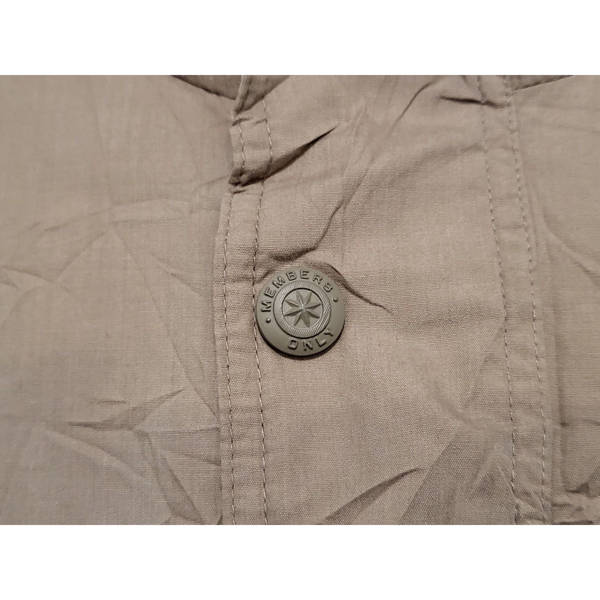 Members Only Members Only Tan Zip Up Men’s Jacket Adult Sz L Vintage Beig Size US L / EU 52-54 / 3 - 3 Thumbnail