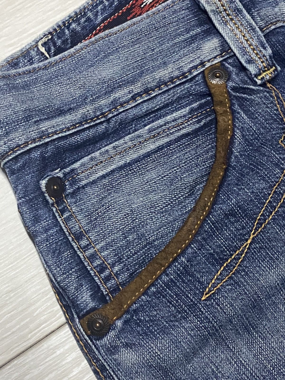 Edwin Vintage Edwin XV Fade Made Wash Distressed Baggy Jeans Size US 35 - 9 Thumbnail