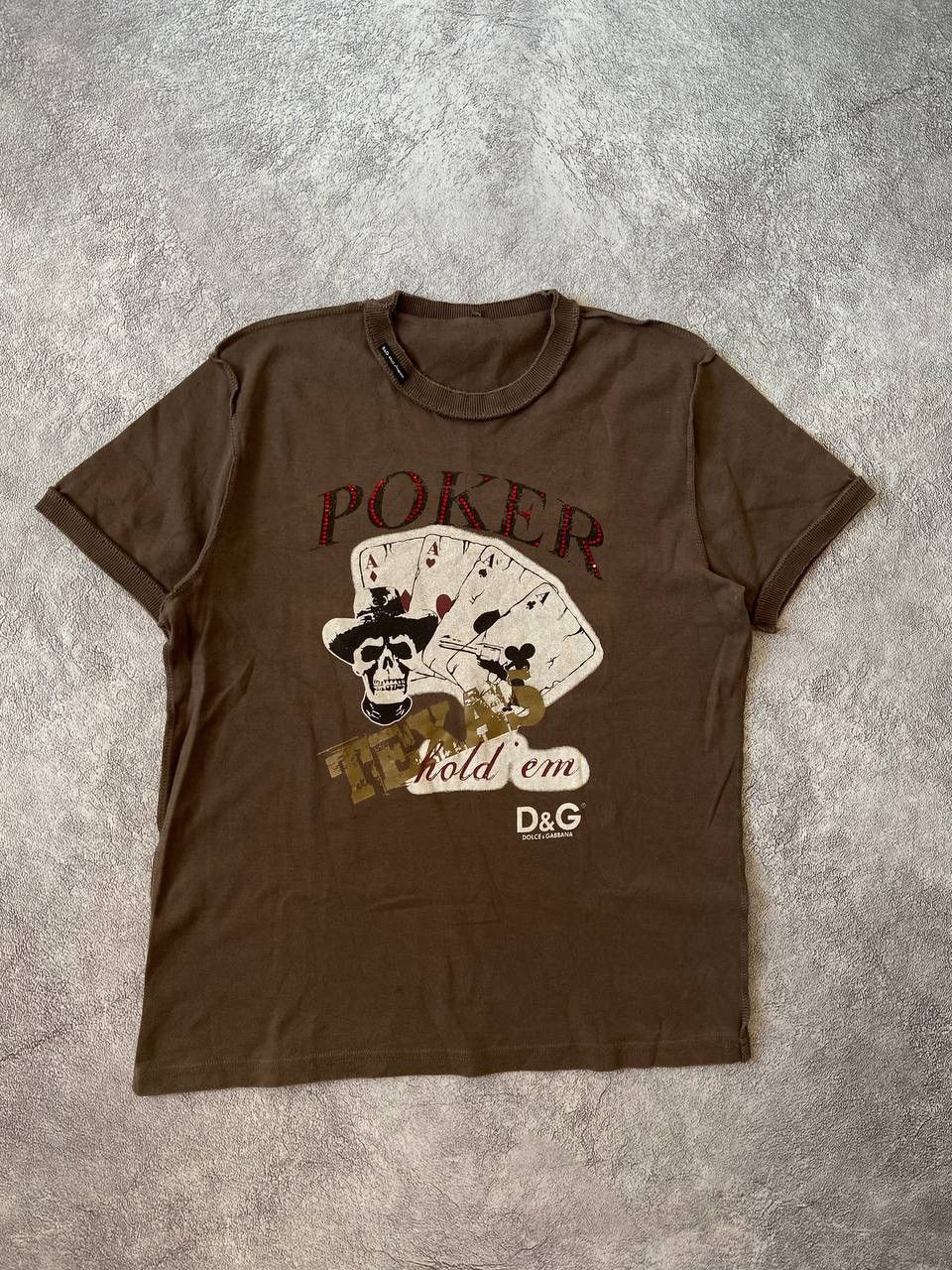 Dolce & Gabbana Dolce & Gabbana Poker Texas hold'em Browm T-Shirt Size US S / EU 44-46 / 1 - 1 Thumbnail