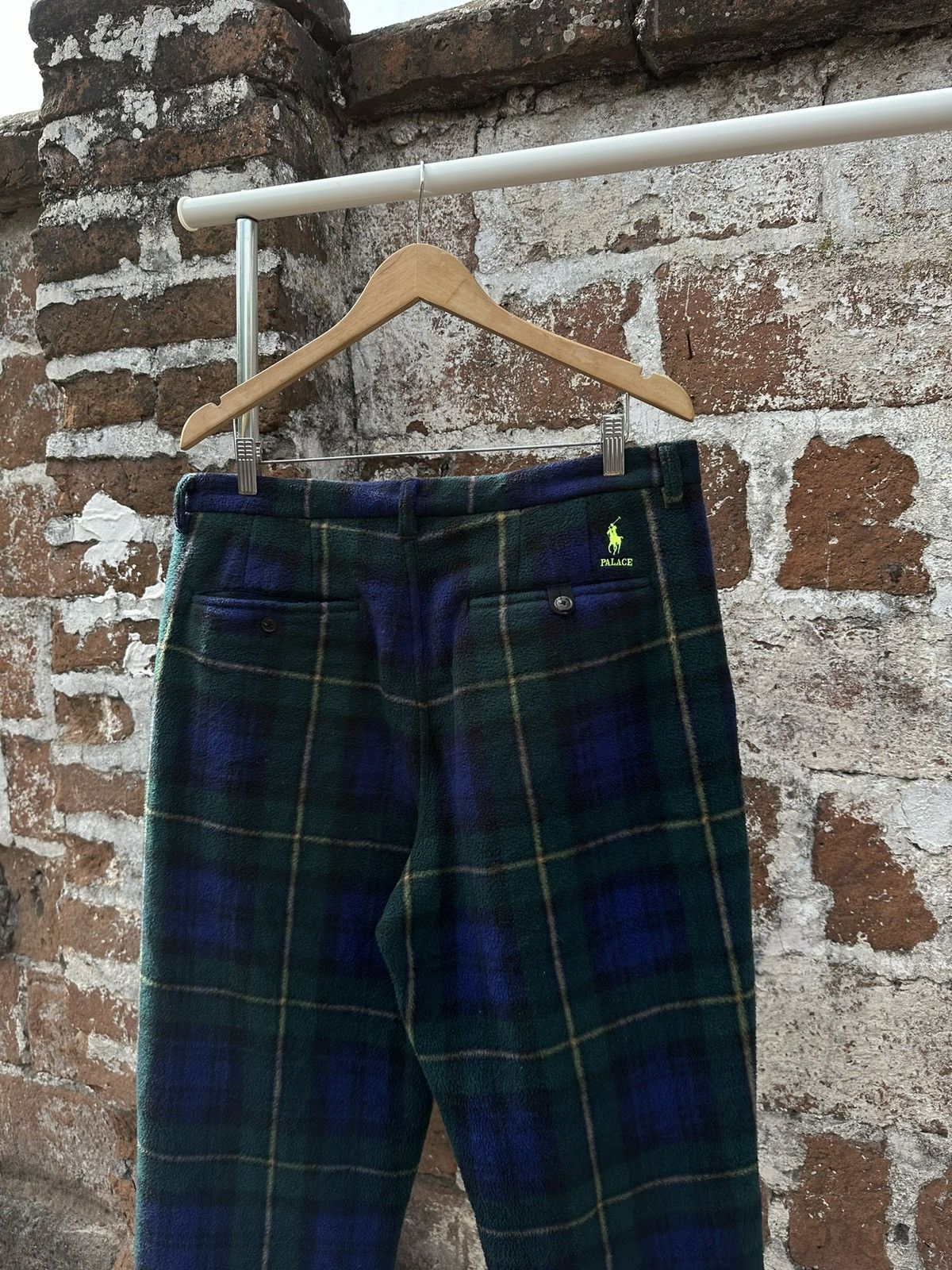 image of Palace x Polo Ralph Laurent Glen Plaid Polar Chino Pant in Blue, Men's (Size 34)