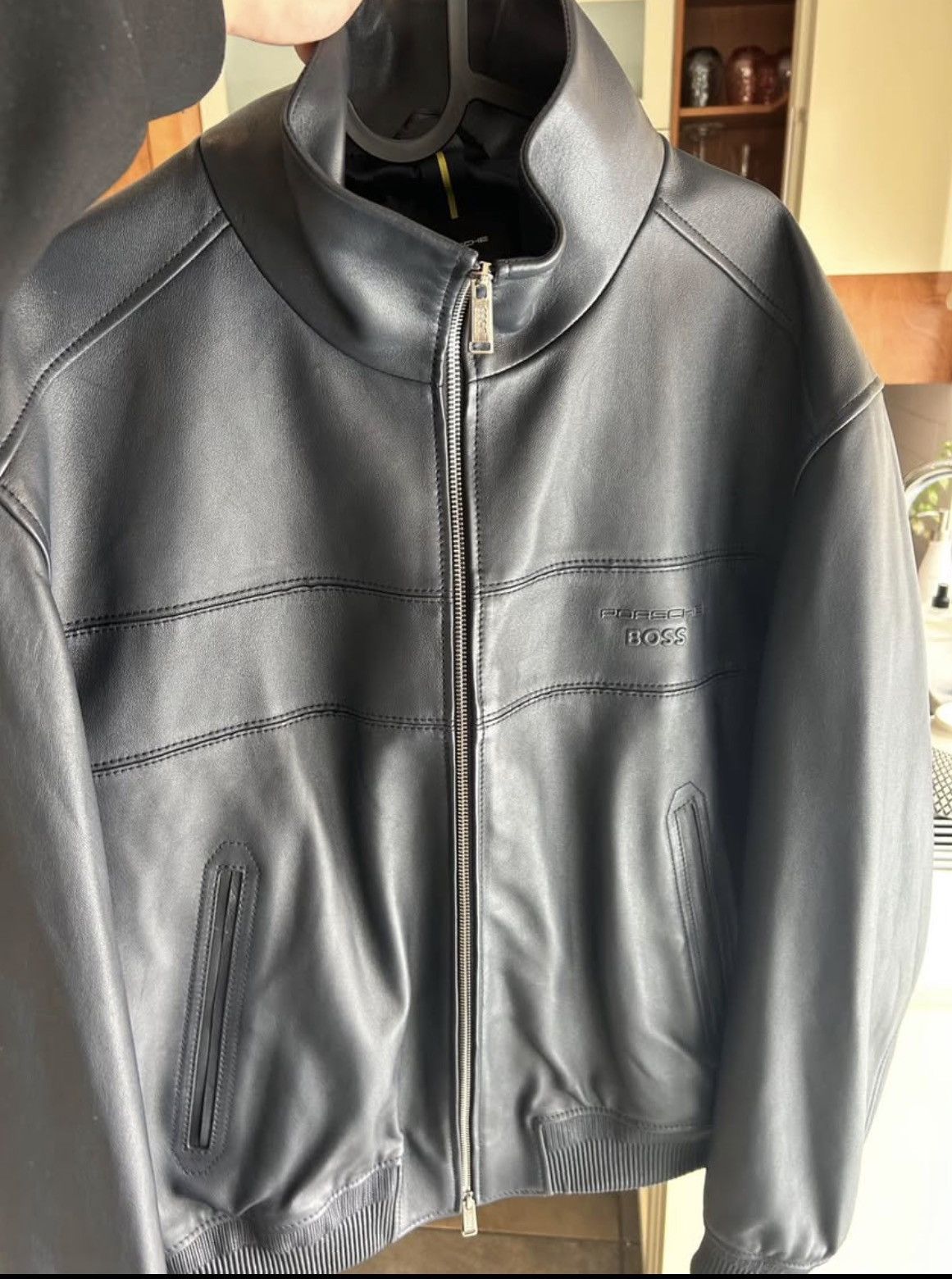 Hugo Boss Boss x Porsche Leather Jacket in Dark Blue medium Size US M / EU 48-50 / 2 - 1 Thumbnail