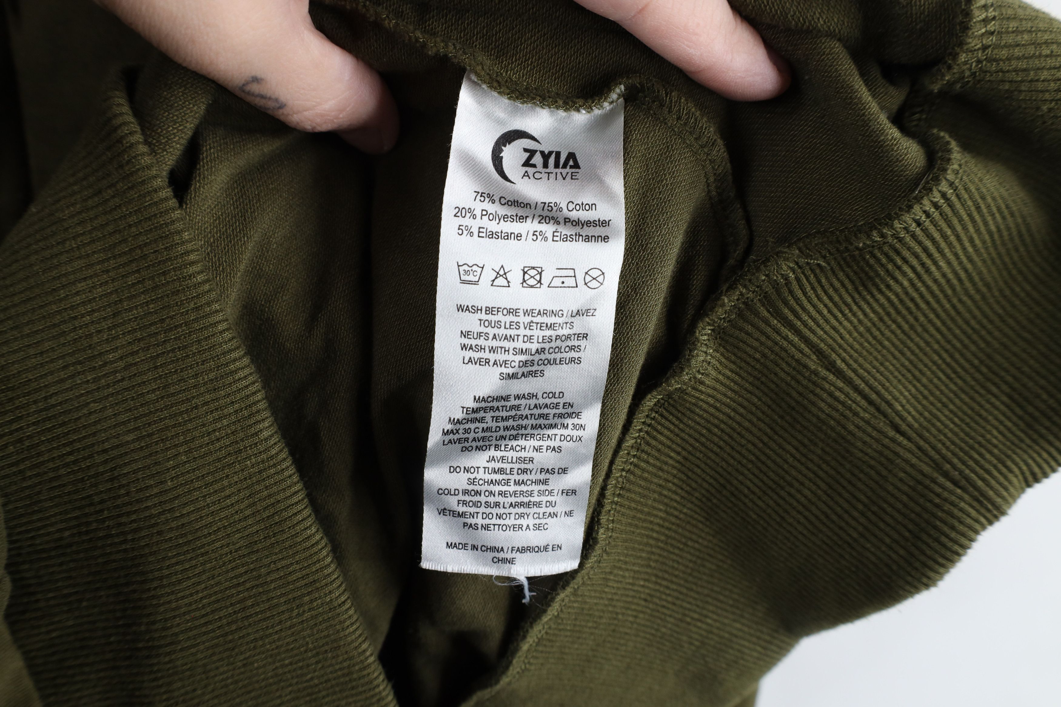 Vintage Zyia Active Blank French Terry Crewneck Sweatshirt Green Size M / US 6-8 / IT 42-44 - 7 Thumbnail