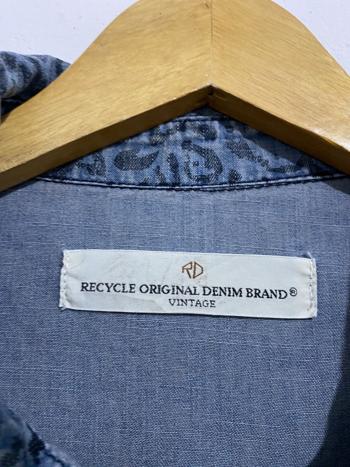 If Six Was Nine × Japanese Brand × Le Grande Bleu (L.G.B.) 💸BINDINGOFFER💸Recycle Denim Revolution Blue Tiger Shirt Size US L / EU 52-54 / 3 - 6 Thumbnail