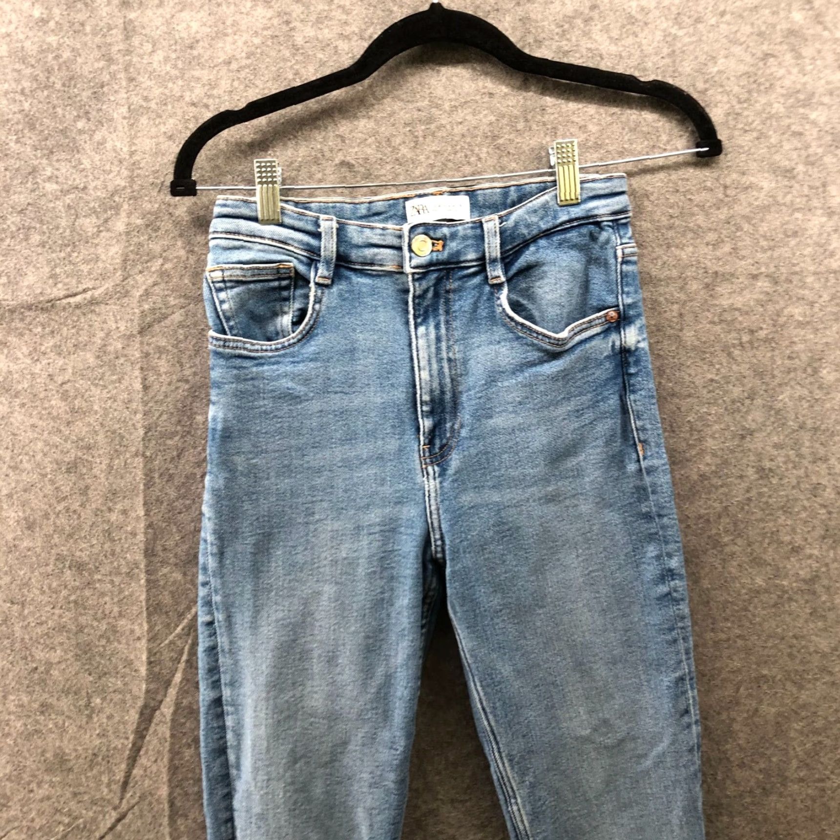 Zara Zara Jeans Womens 4 Blue Light Wash High Rise Skinny Stretch Denim 5-Pocket Inseam 26in Size 27" / US 4 / IT 40 - 3 Thumbnail