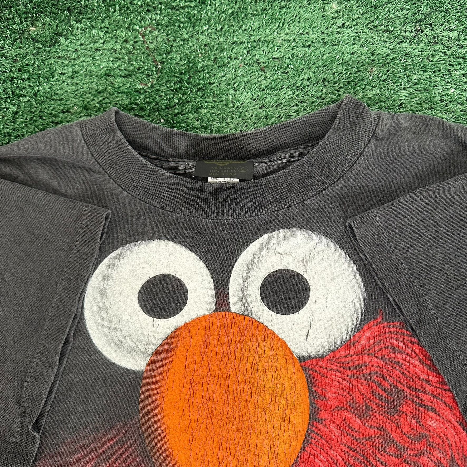 Changes Vintage 90s Elmo Shadow Big Print T-Shirt Single Stitch Grun Size US S / EU 44-46 / 1 - 4 Thumbnail
