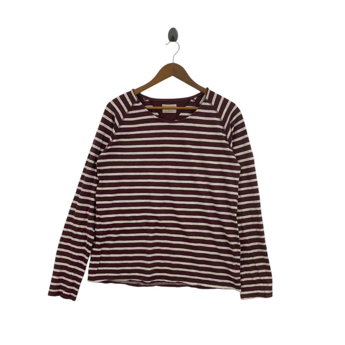Nudie Jeans NUDIE JEANS DENIM Organic Cotton Striped Tee Shirt Top V Size M / US 6-8 / IT 42-44 - 1 Thumbnail
