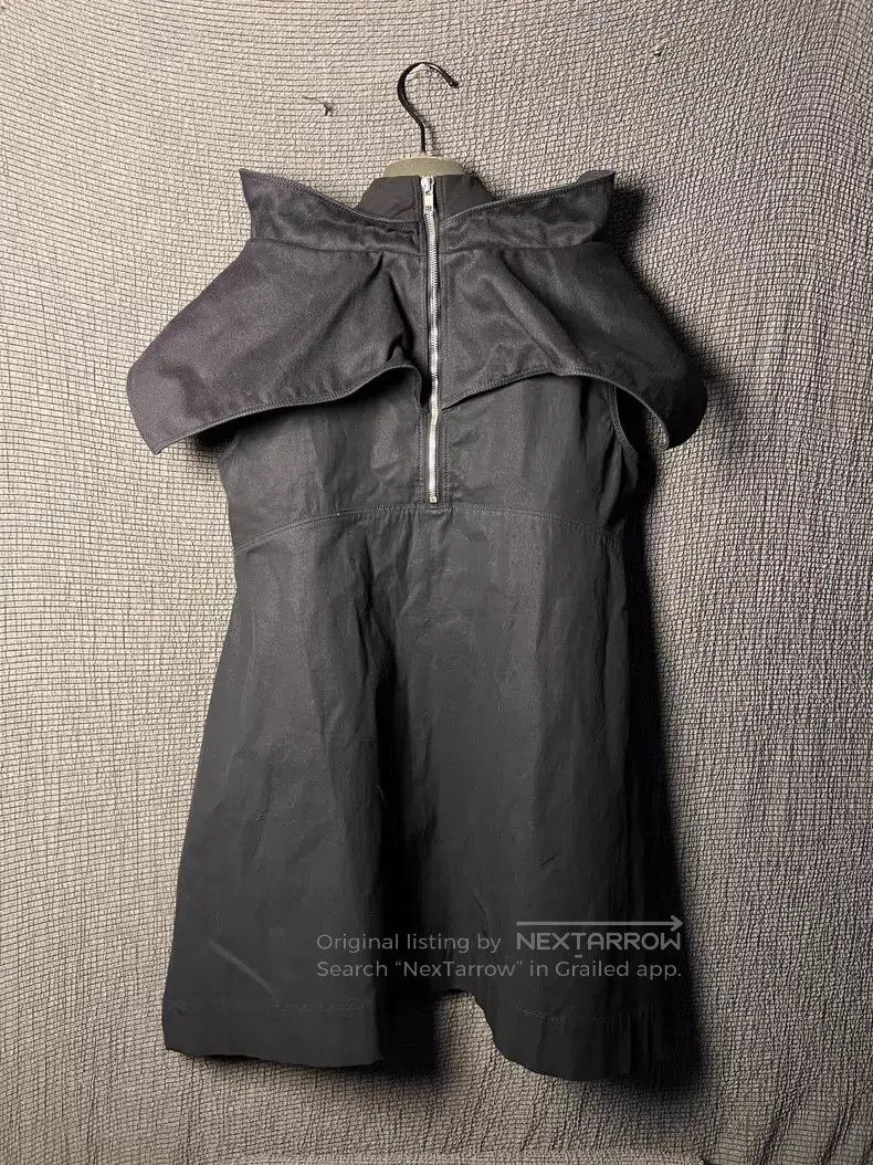 Rick Owens Rick Owens Asymmetric Geometric Collar Back Zip Sleeveless Size US XS / EU 42 / 0 - 2 Thumbnail