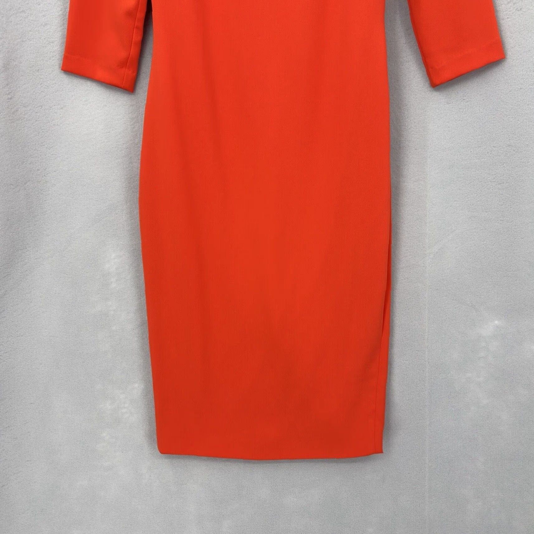 Vintage Issue New York Dress Bodycon Womens XS High Neck Long Sleeve Wiggle Sequin Orange Knee-Length Vintage No Size XS / US 0-2 / IT 36-38 - 6 Thumbnail