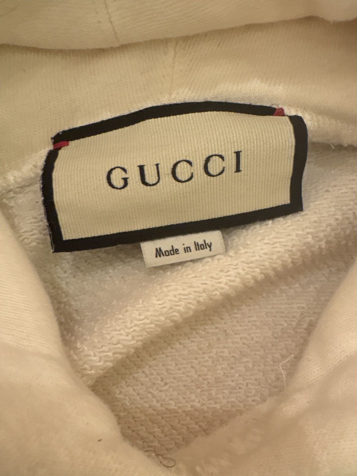 Gucci Gucci white red logo hoodie Size US S / EU 44-46 / 1 - 10 Thumbnail