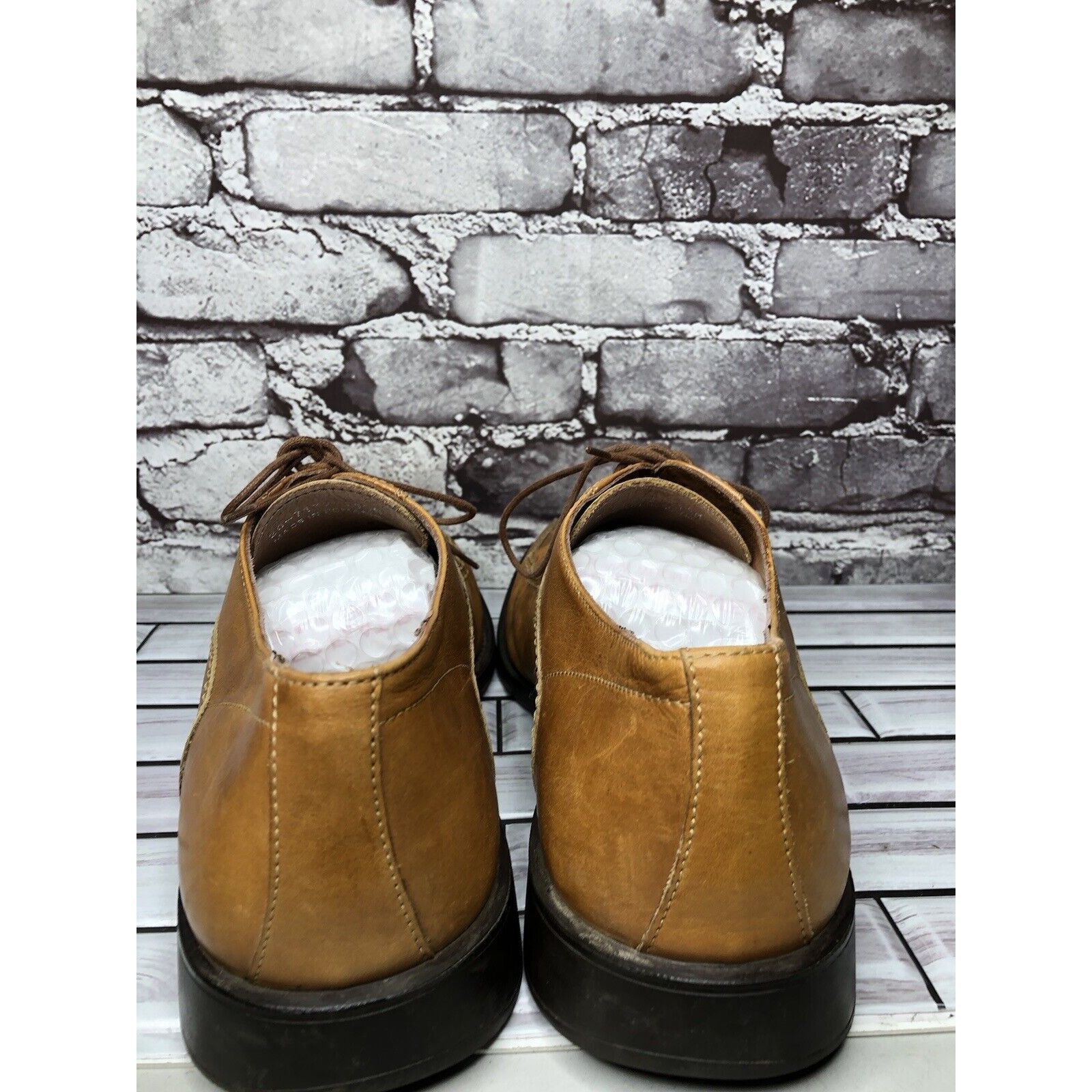 Johnston & Murphy Johnston & Murphy Tan Brown Leather Bicycle Toe Oxfords Shoe Size US 11.5 / EU 44-45 - 4 Thumbnail