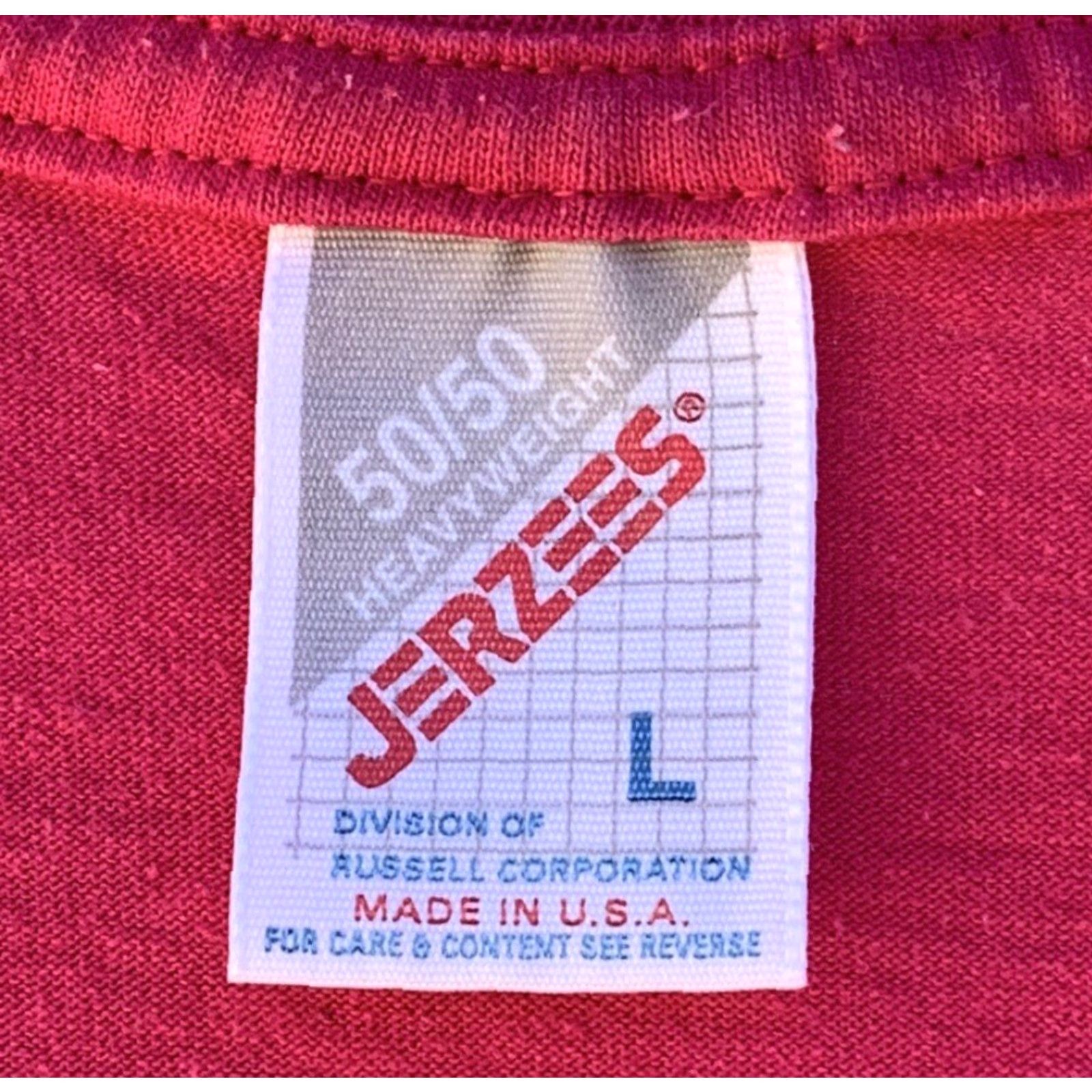 Jerzees VINTAGE Beanhole Days T Shirt Pequot Lakes Mn Pink L Large Jersey/JERZEES Short Sleeve Cotton Blend Graphic Print Mens Regular Size L Size US L / EU 52-54 / 3 - 7 Thumbnail