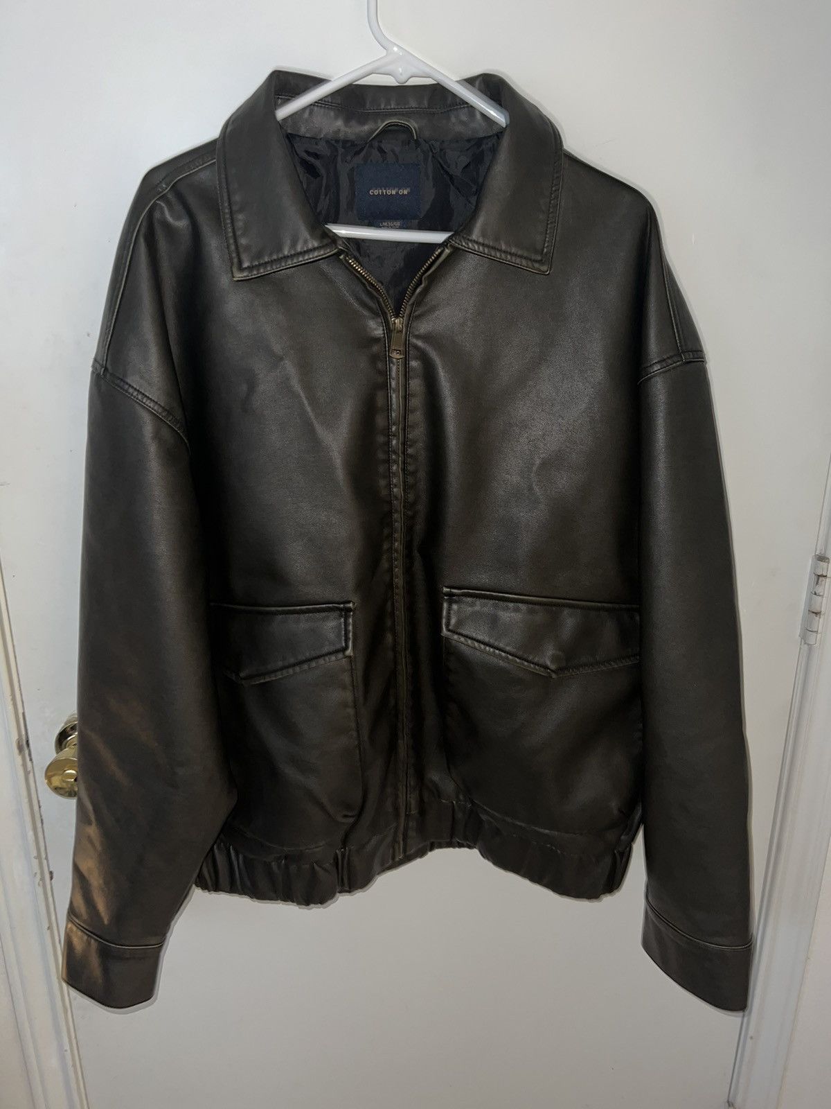 Vintage Oversized Leather Jacket Size US XL / EU 56 / 4 - 1 Thumbnail