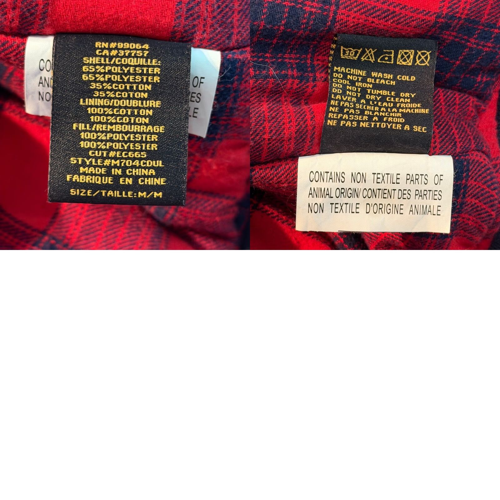Element Element Wolfeboro Collection Jacket Mens M Blue Plaid Lined Hooded Zip Up Size US M / EU 48-50 / 2 - 8 Thumbnail