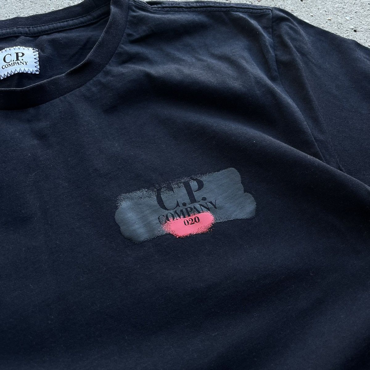 C.P. Company × Massimo Osti C.P. Company 020 paint black Small logo t-shirt casual Size US M / EU 48-50 / 2 - 2 Thumbnail