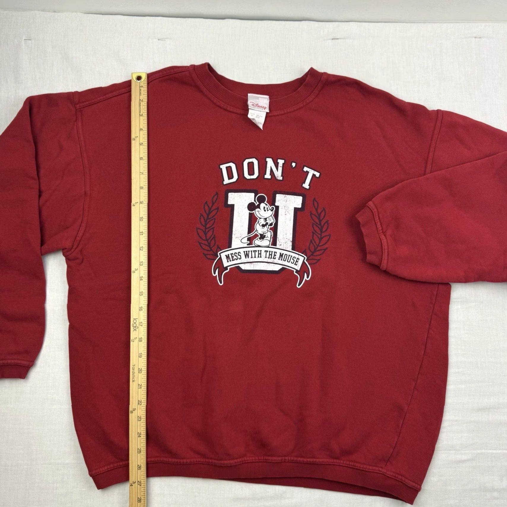 Disney VINTAGE Disney Mickey Mouse Sweatshirt Men L Red Crew Neck 90s Y2K Cartoon USA Streetwear Size US L / EU 52-54 / 3 - 5 Thumbnail
