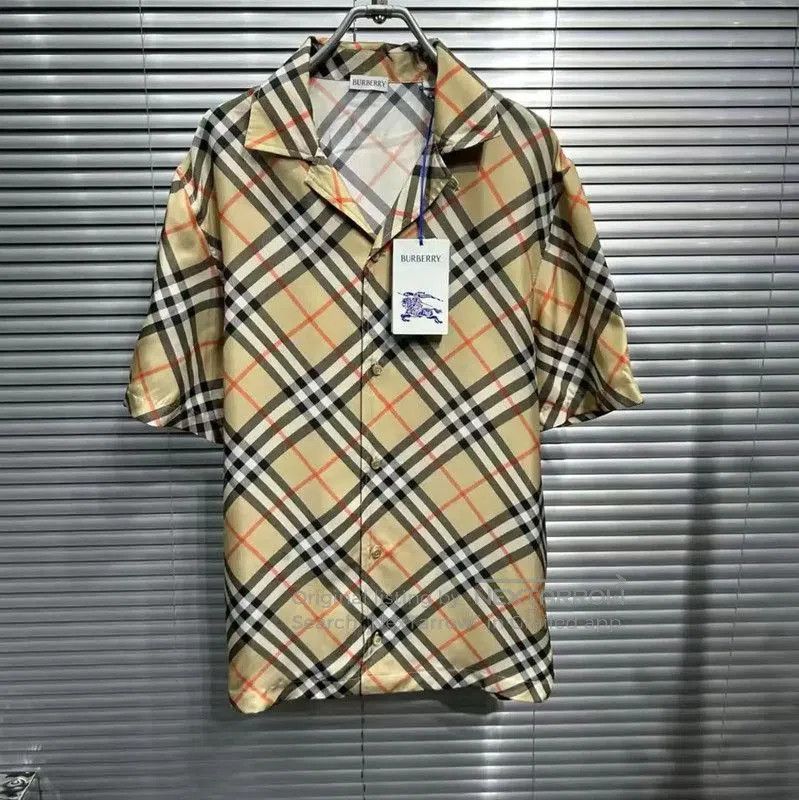Burberry Burberry Summer Colorblock Silk Shirt for Men. Size US M / EU 48-50 / 2 - 1 Thumbnail
