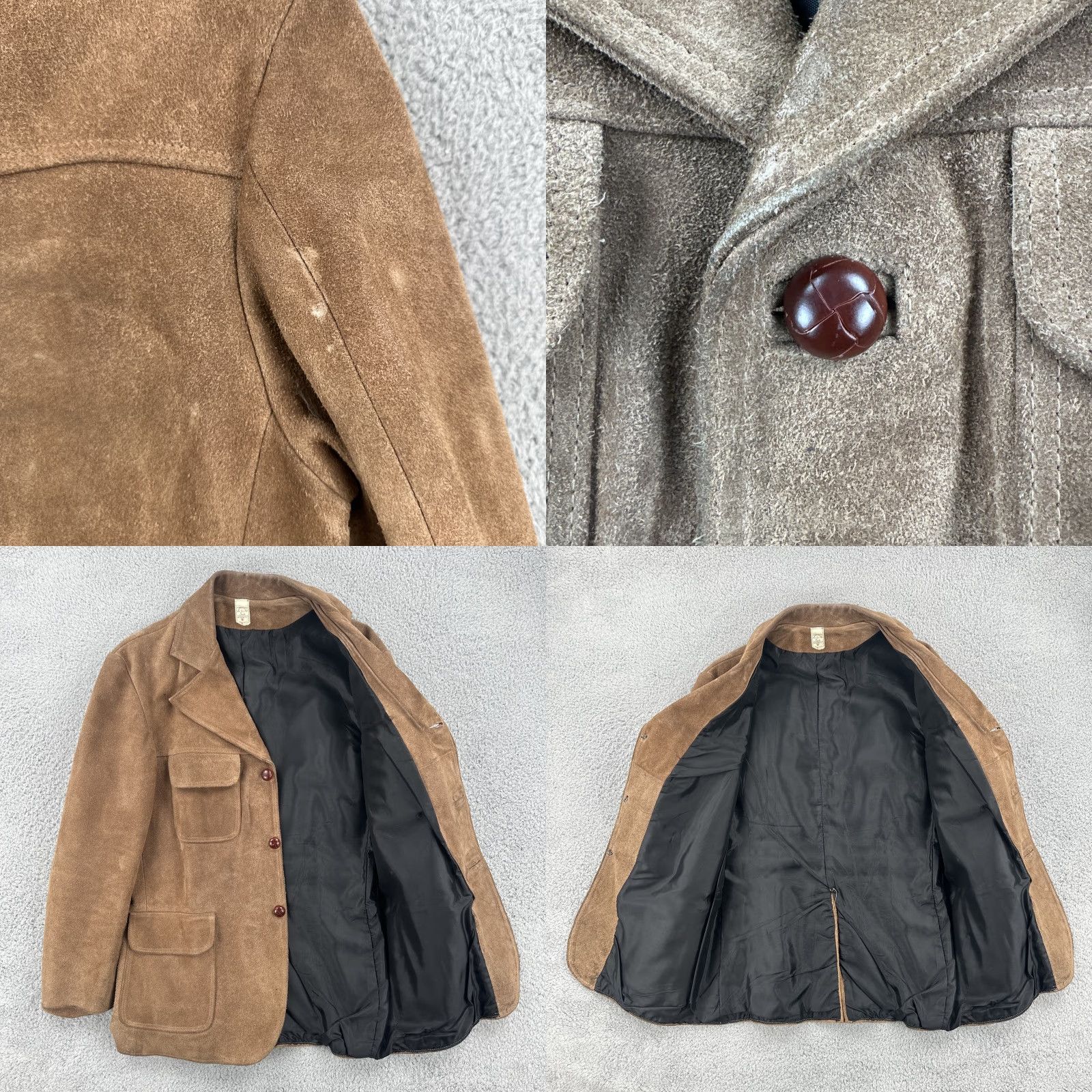 Vintage VINTAGE Leather & Suede Jacket Western Wear Heavy Duty Cowboy Brown L Mens 1970s Rockabilly Size US L / EU 52-54 / 3 - 11 Thumbnail