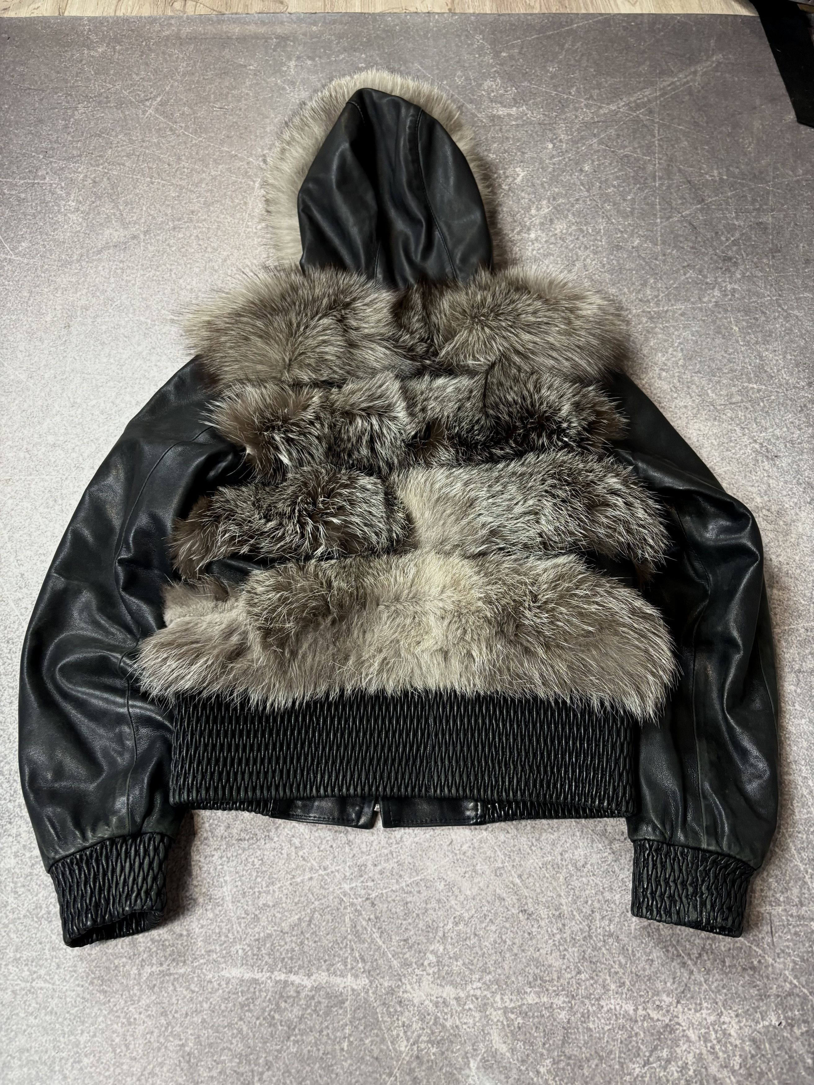 Tornado Mart JAPANESE RICK OWENS TYPE! RARE FUR/LEATHER BOMBER JACKET Size US S / EU 44-46 / 1 - 5 Thumbnail