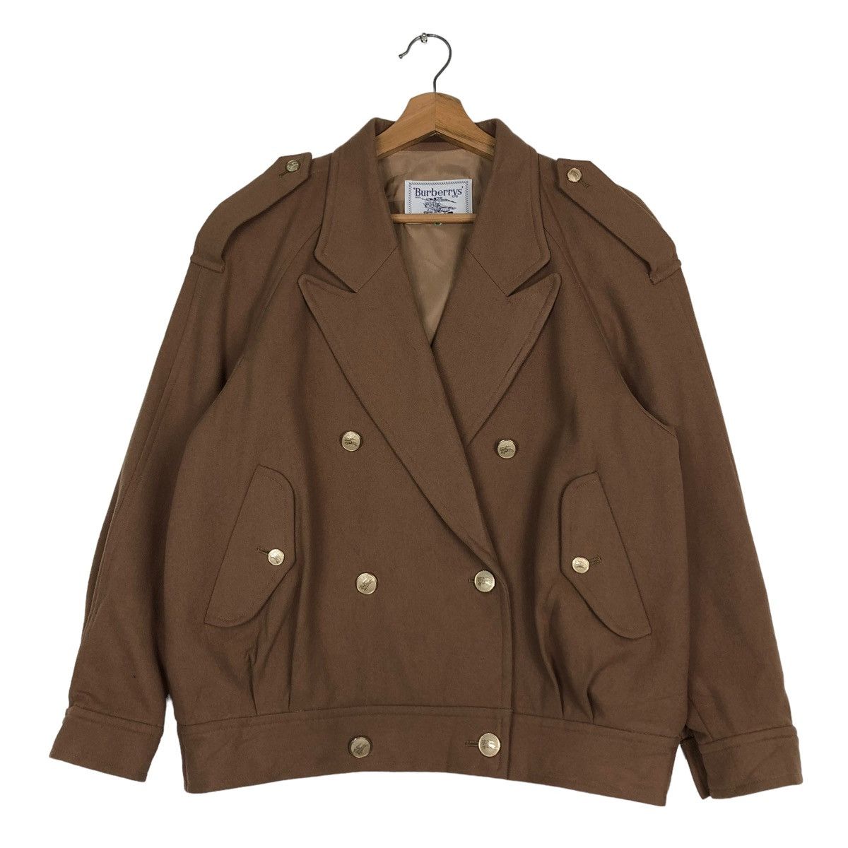 Burberry 🔥RICH BROWN - VINTAGE WOOL BOMBER JACKET BURBERRYS Size US M / EU 48-50 / 2 - 1 Thumbnail