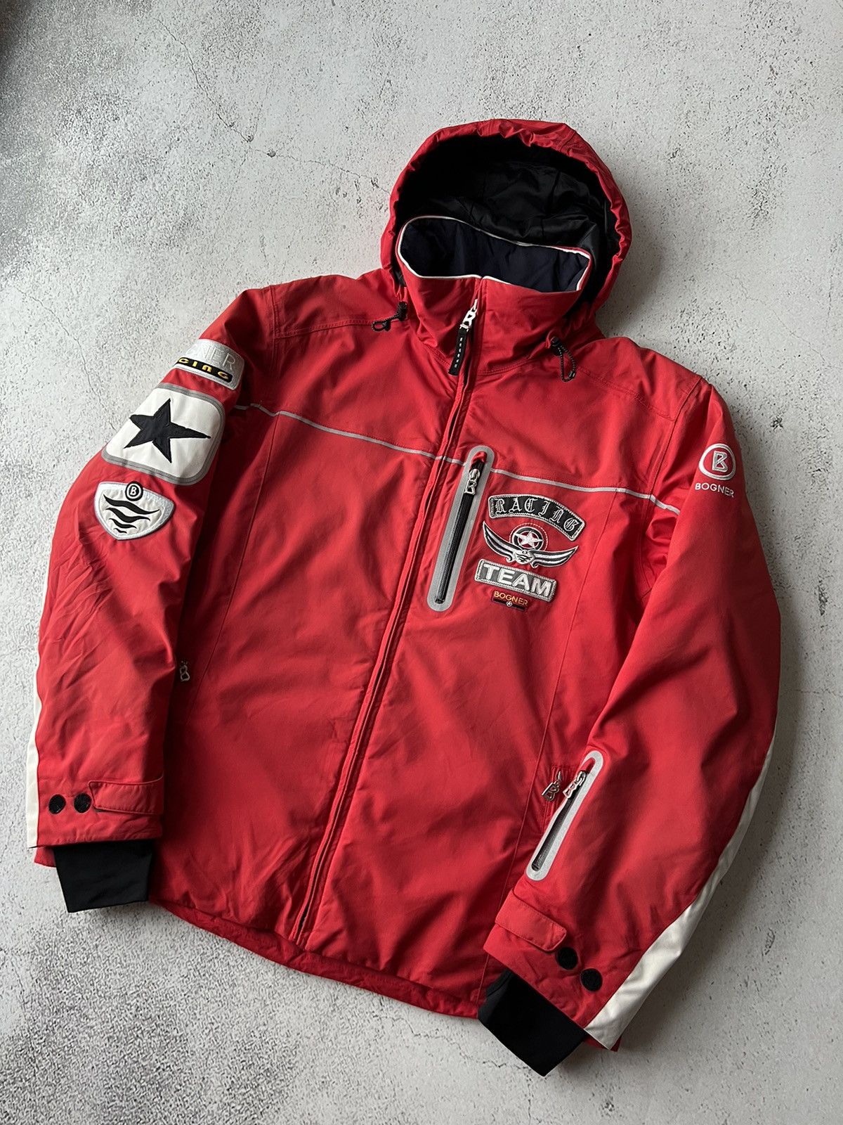 Bogner × Designer Bogner Team Racing Red Insulated Ski Jacket Size US L / EU 52-54 / 3 - 3 Thumbnail