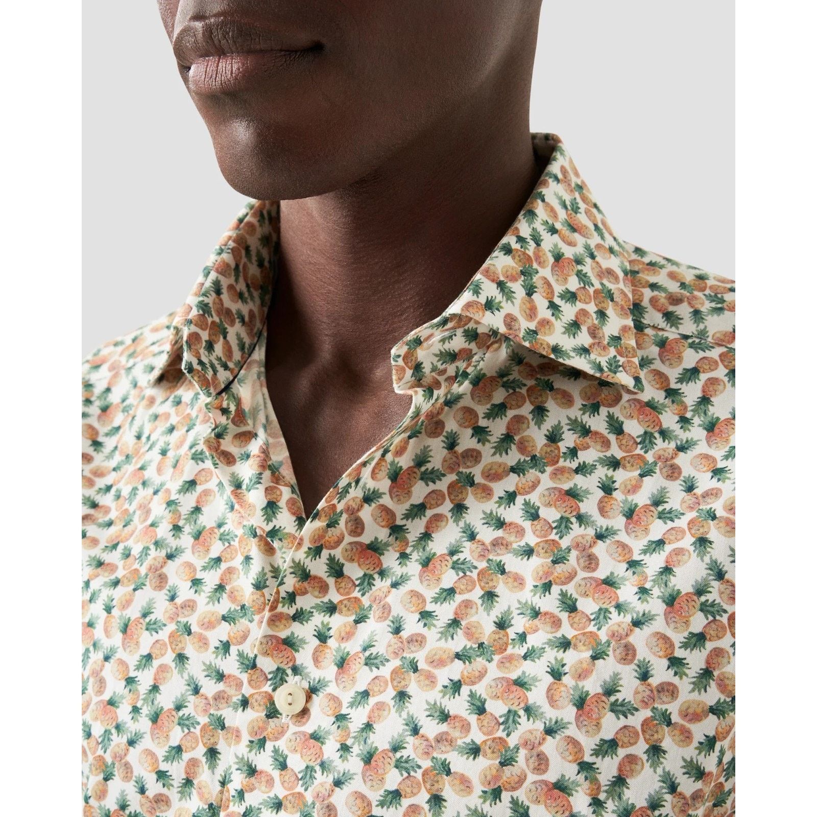 Eton Eton Dress Shirt Contemporary Fit Pineapple Print Size 44 Size US S / EU 44-46 / 1 - 3 Thumbnail
