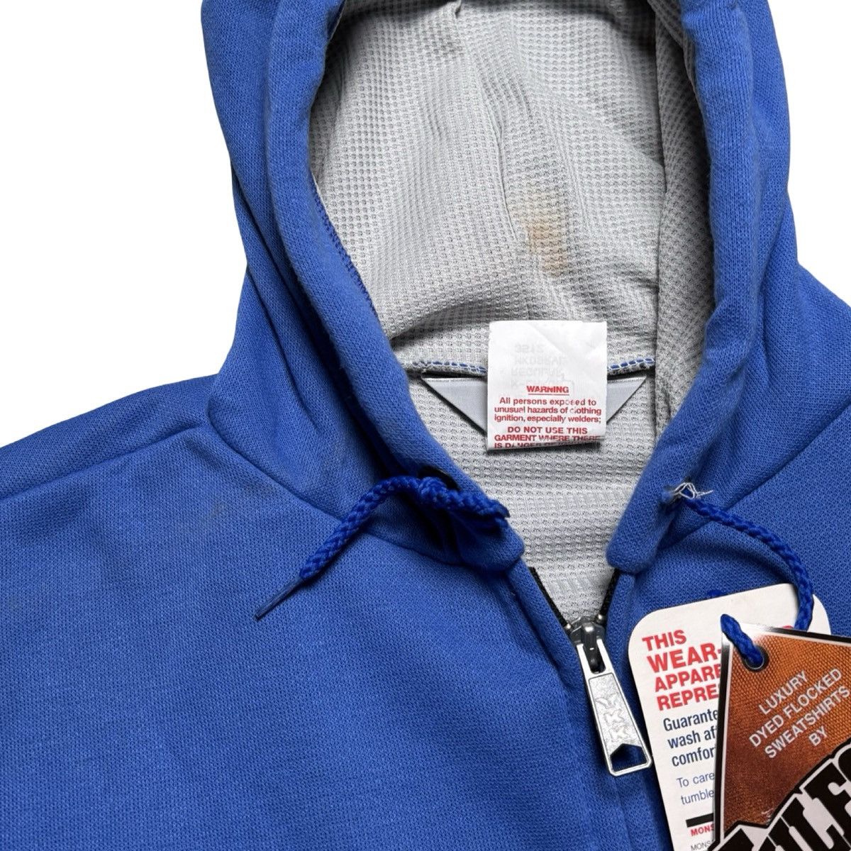 Other VTG Muleskins Men XL Blue Hoodie Jacket Waffle Thermal Lined Size US XL / EU 56 / 4 - 4 Thumbnail