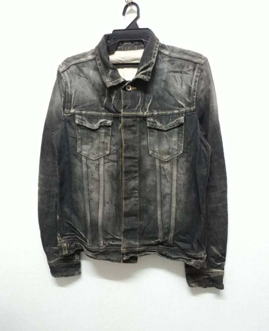 Issey Miyake 💥Tete homme distressed grey colour denim Jacket Size US M / EU 48-50 / 2 - 5 Thumbnail