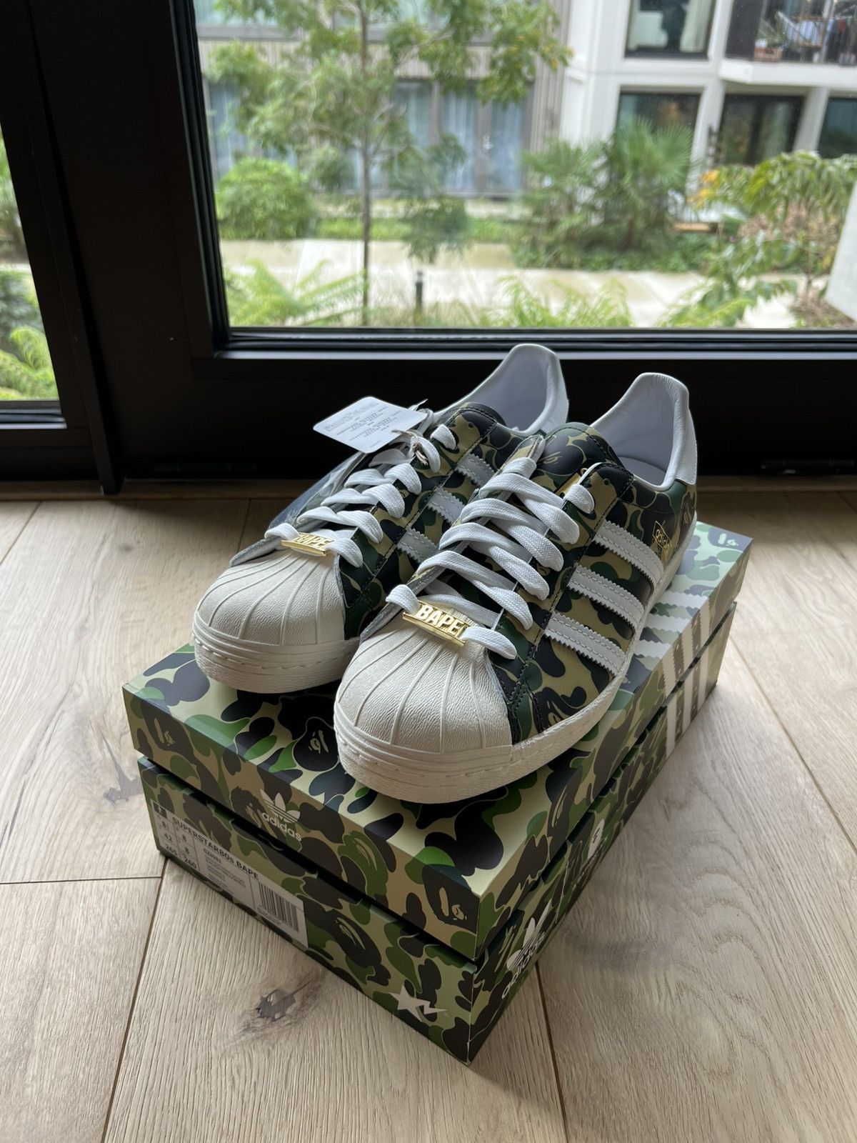 Adidas Bape adidas Superstar 80s BAPE abc Camo Green Deadstock Grailed