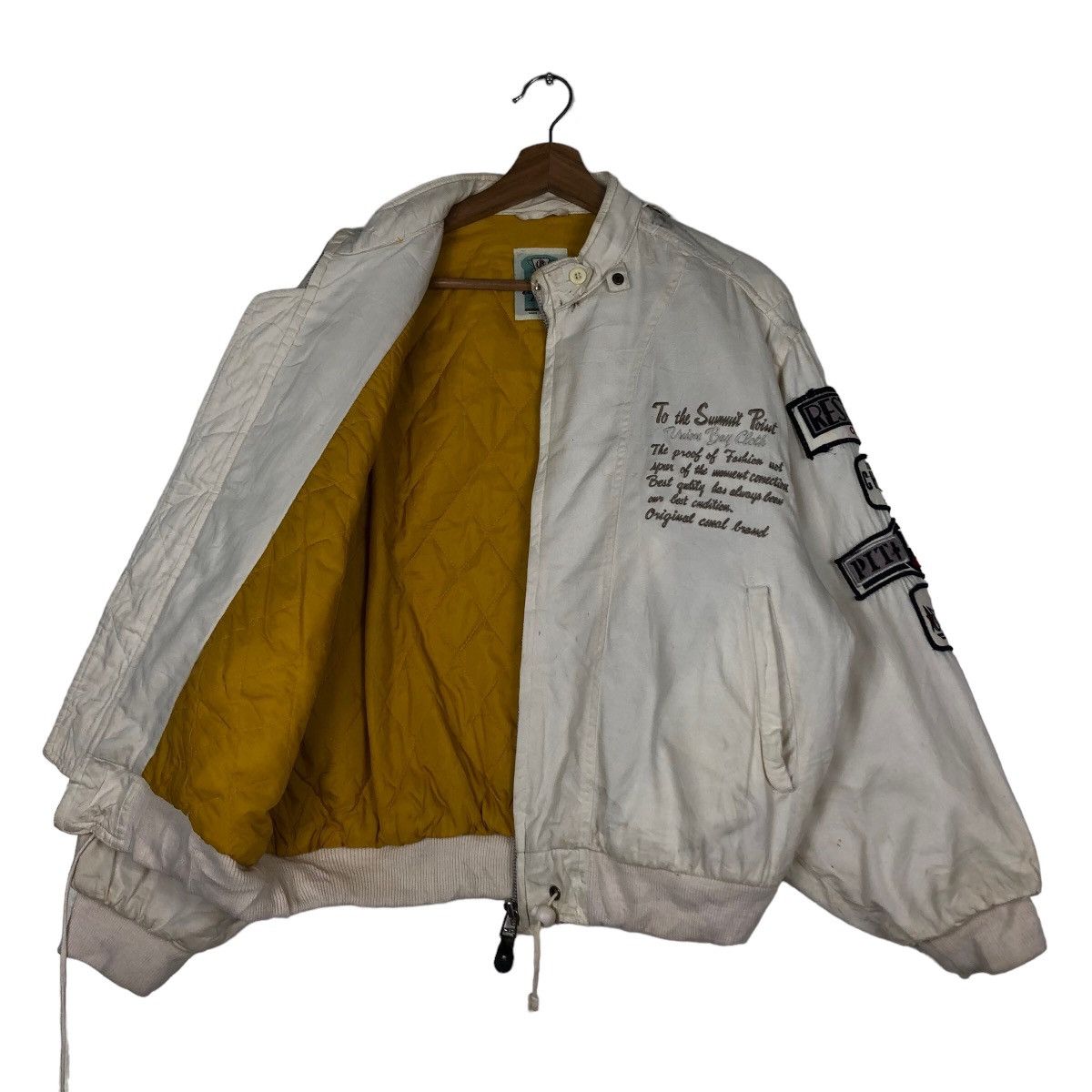 Japanese Brand 🔥Vintage Bomber Jacket Biker Union Made Japan Big Logo Size US M / EU 48-50 / 2 - 14 Thumbnail