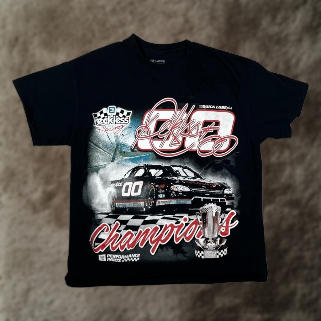 Champion Young & Reckless Racing T-Shirt Mens M Black Graphic Tee Race Car Champions Crew Neck Short Sleeve M/L Size US M / EU 48-50 / 2 - 1 Thumbnail