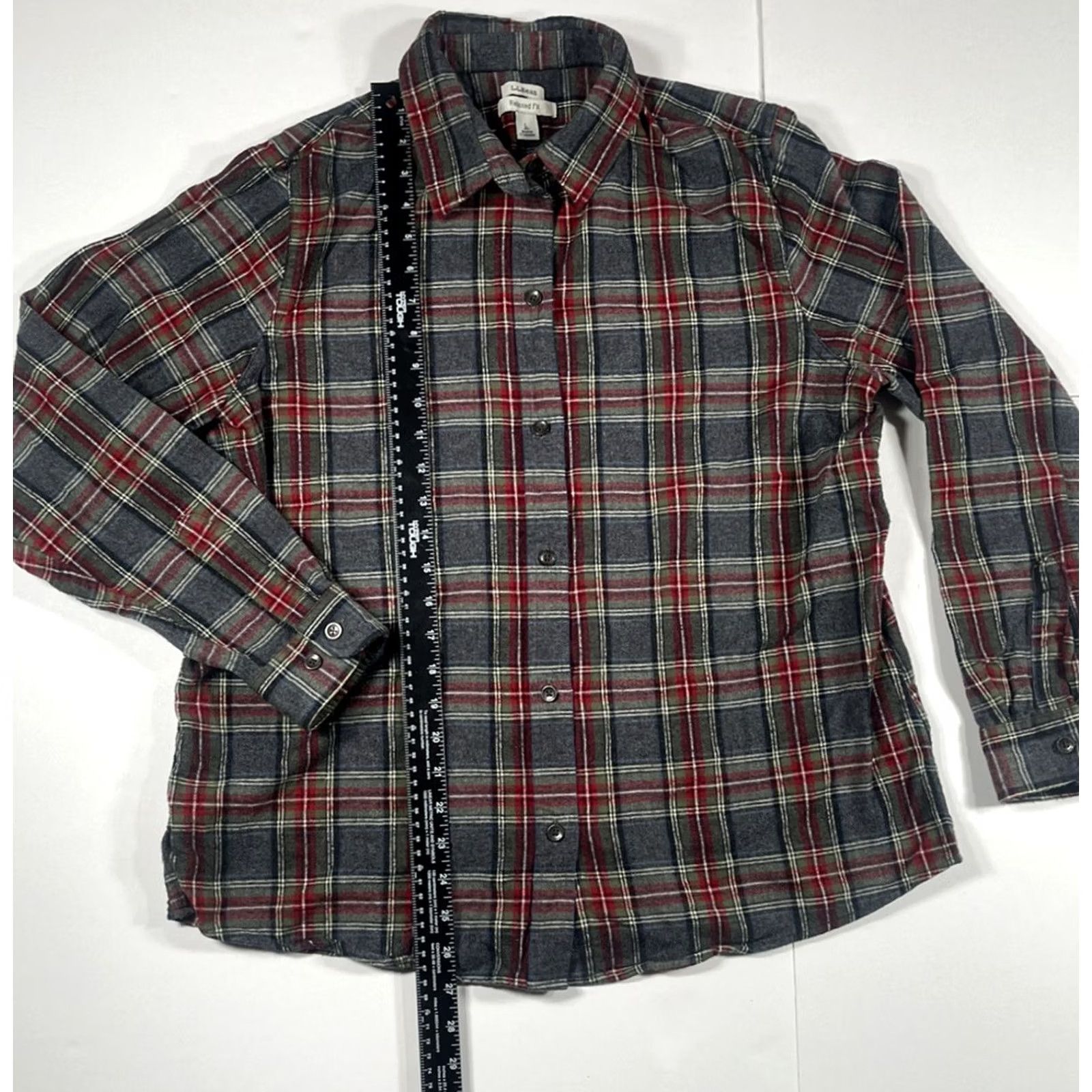Vintage LL Bean Shirt Mens L Large Plaid Flannel Long Sleeve Button Down Relaxed Fit Size US L / EU 52-54 / 3 - 2 Thumbnail