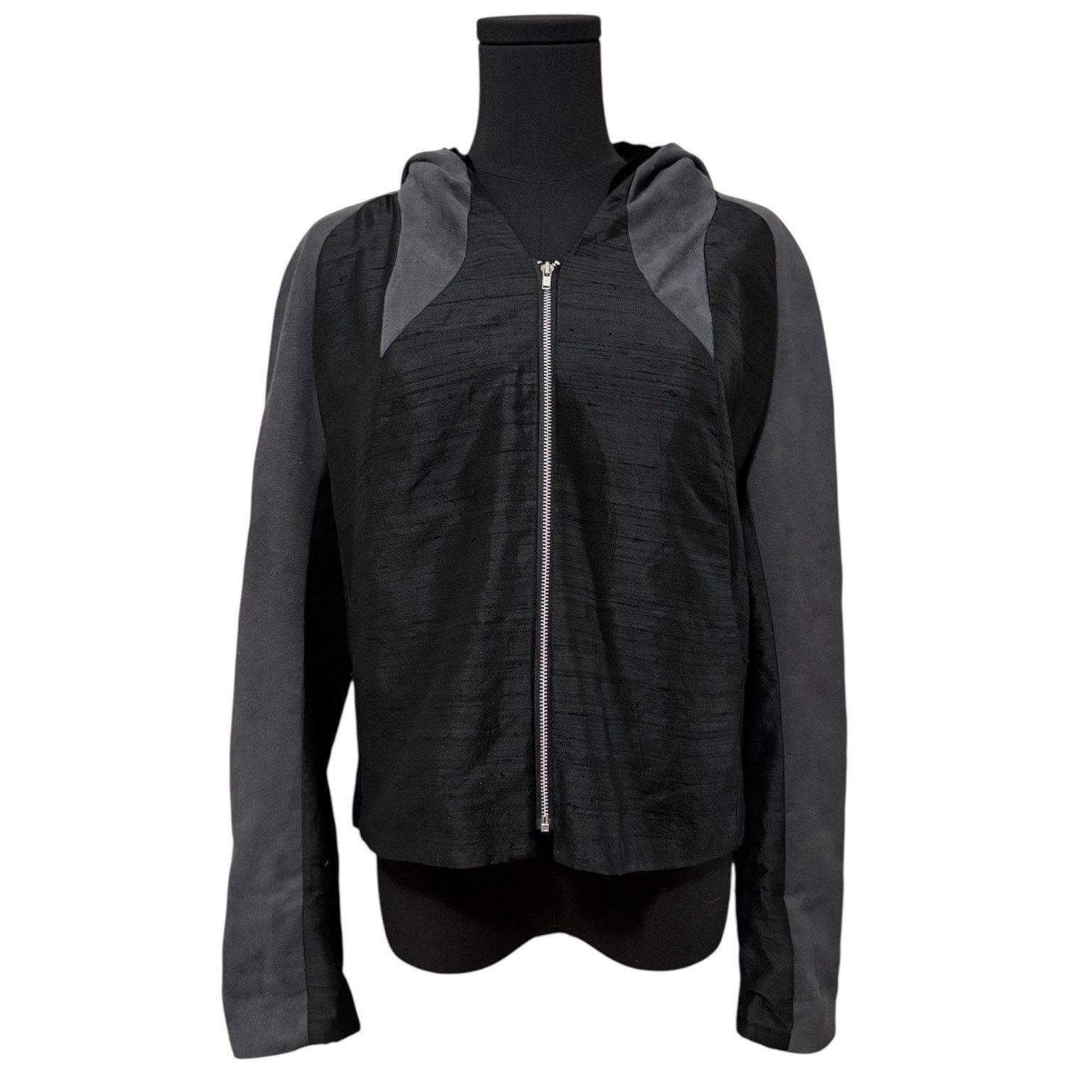 Other Teresa Crowninshield Hooded Crop Jacket Silk Gray Size Small Size M / US 6-8 / IT 42-44 - 2 Thumbnail