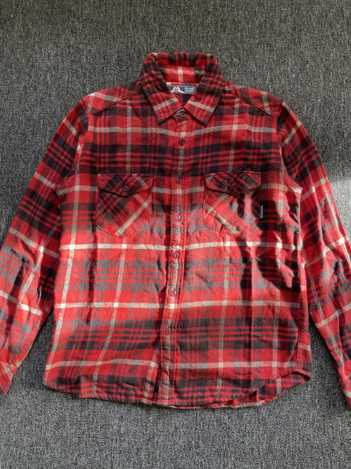 Beams Japan Beams Heart Checked Plaid Flannel Shirt Size US M / EU 48-50 / 2 - 2 Thumbnail