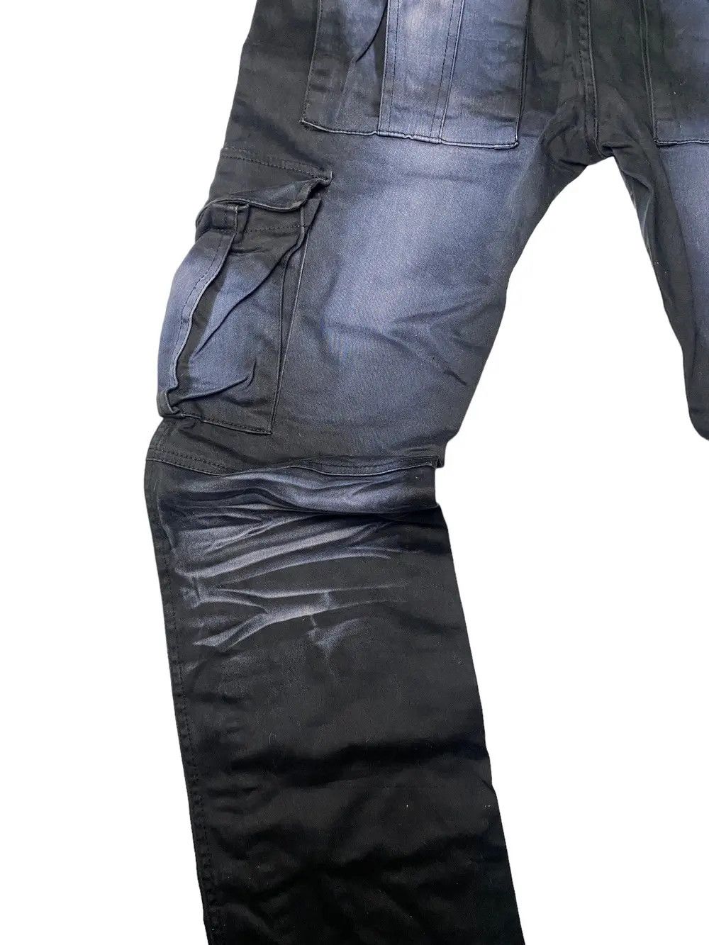 If Six Was Nine 2000's Lowbox Flared Dyed Cargo Pants Size US 30 / EU 46 - 4 Thumbnail
