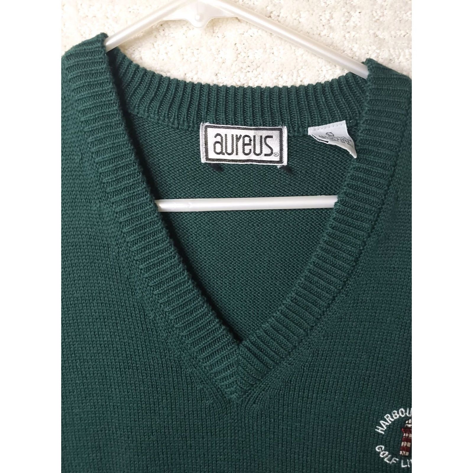 Vintage VINTAGE Aureus Sweater Vest Men's L Green Harbor Town Golf Links Hilton Head SC Size US L / EU 52-54 / 3 - 4 Thumbnail