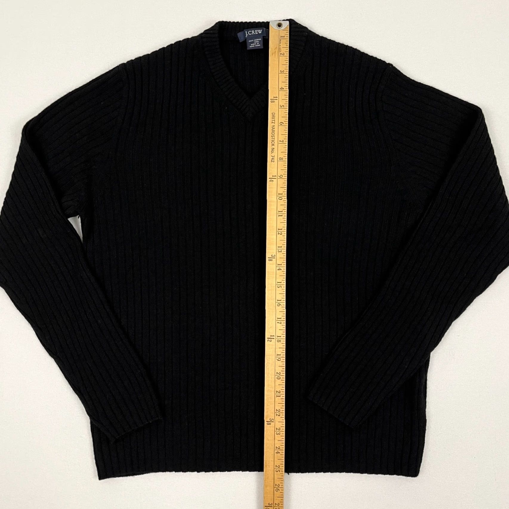 J.Crew J Crew Merino Wool Sweater Men M Black Knit V-Neck Pullover Jumper Academia Prep Preppy Size US M / EU 48-50 / 2 - 3 Thumbnail