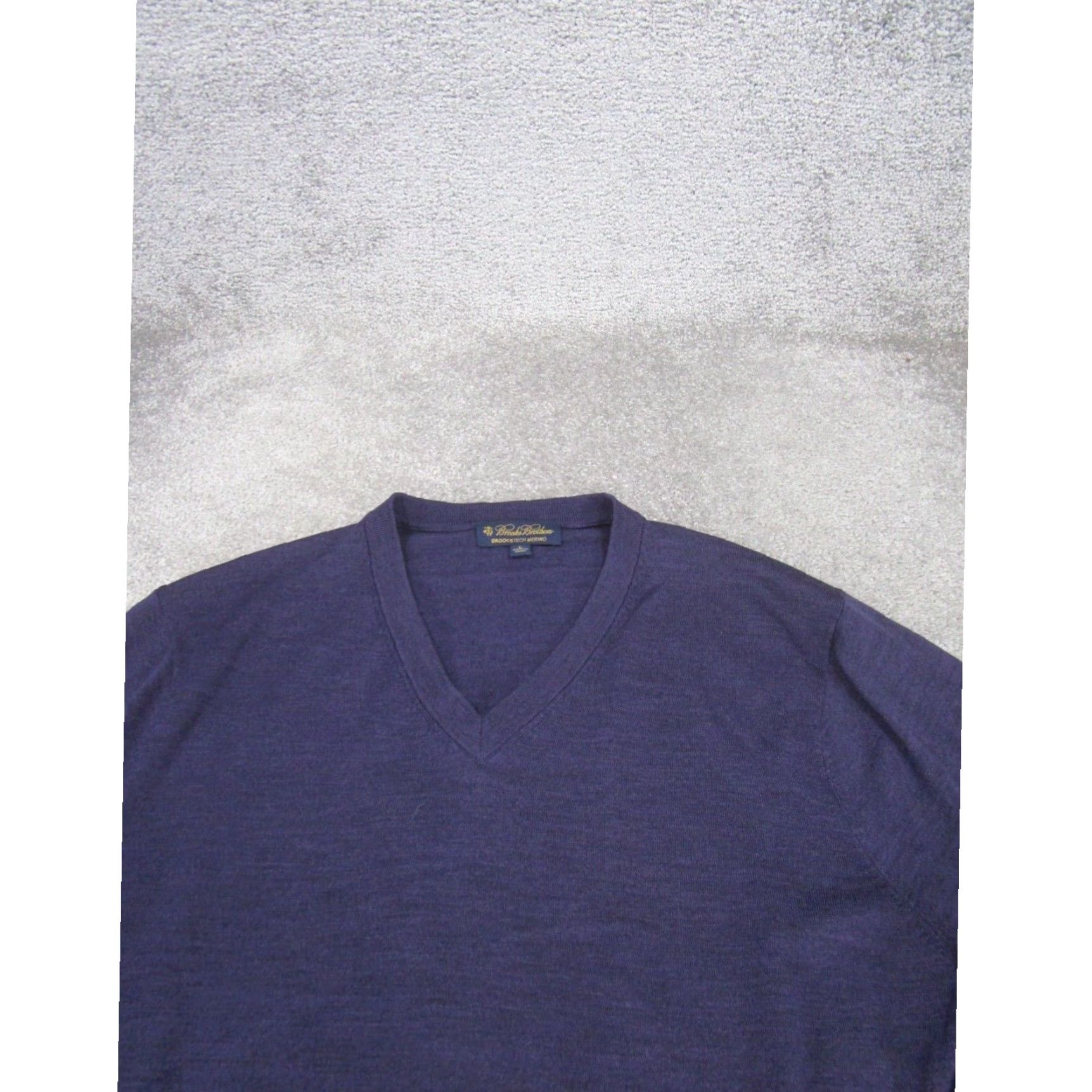 Brooks Brothers Brooks Brothers Sweater Mens Large V Neck Stretch Merino Wool Navy Blue Size US L / EU 52-54 / 3 - 2 Thumbnail