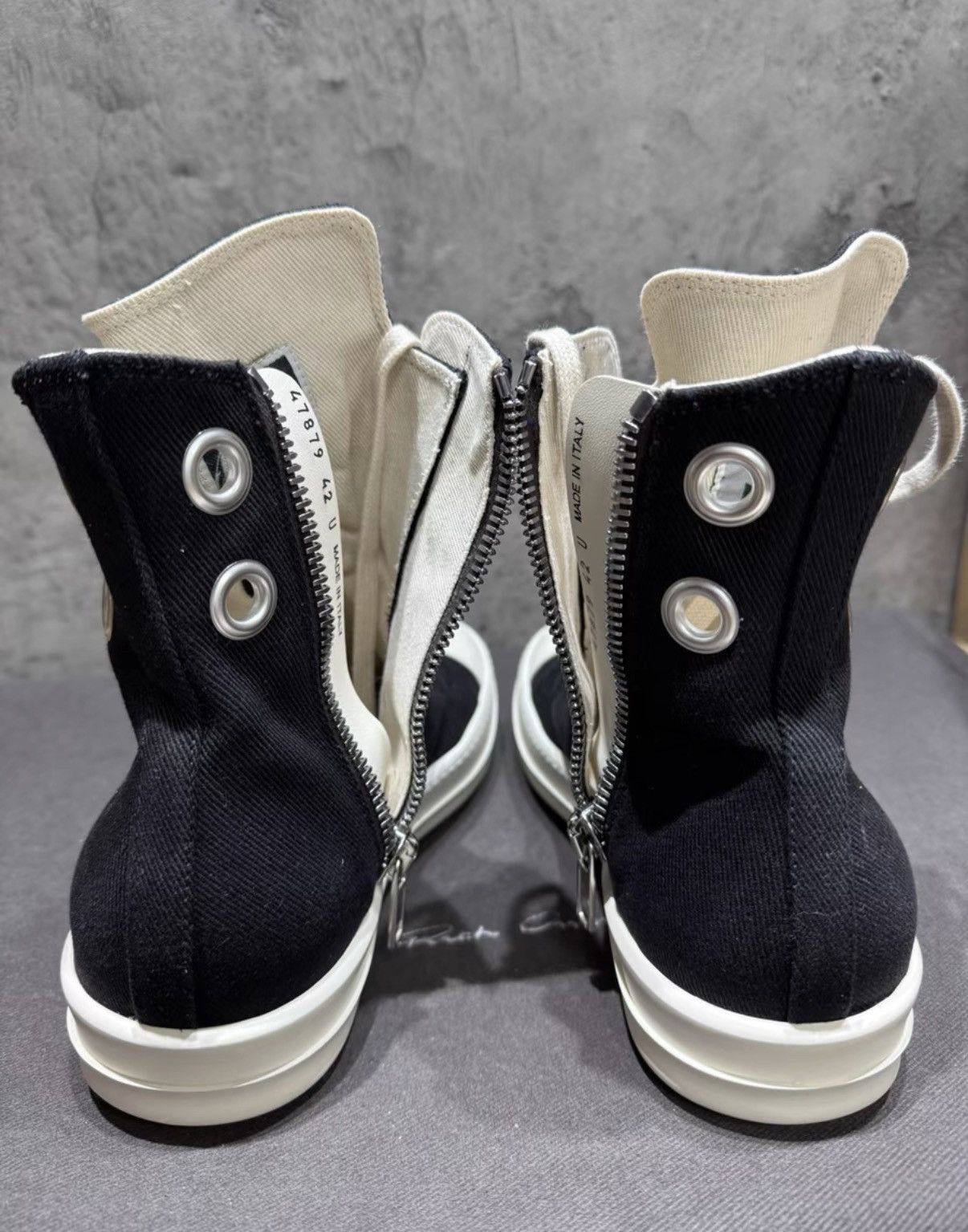 Rick Owens Rick Owens DRKSHDW 23SS Eyelet Ring High Top Sneakers K37 Size US 8.5 / EU 41-42 - 2 Thumbnail