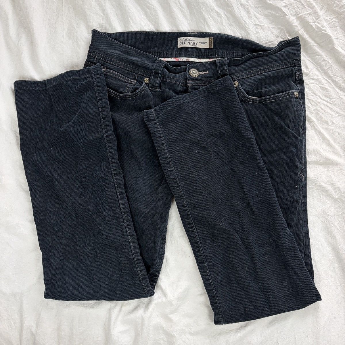 Old Navy Vintage Y2K old navy navy corduroy low rise pants Size 28" / US 6 / IT 42 - 3 Thumbnail