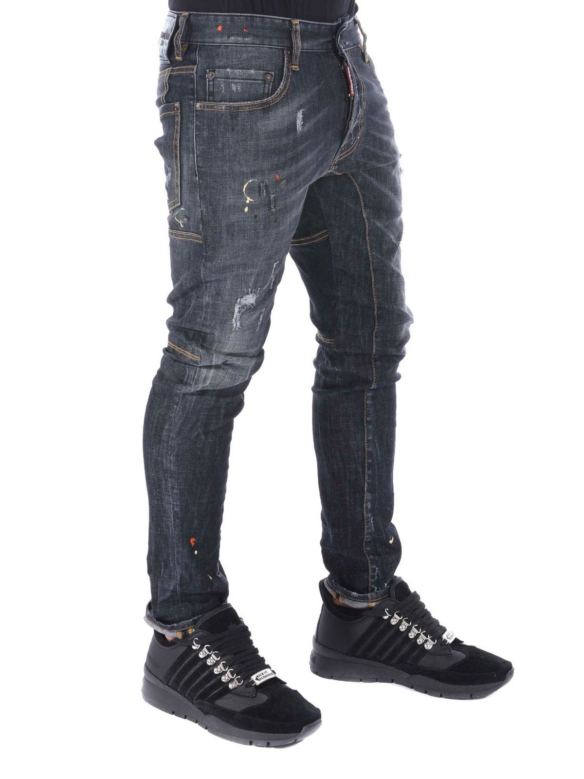 Dsquared2 Dsquared2 Tidy Biker Distressed Denim Skinny Jeans Men's Size US 30 / EU 46 - 1 Thumbnail