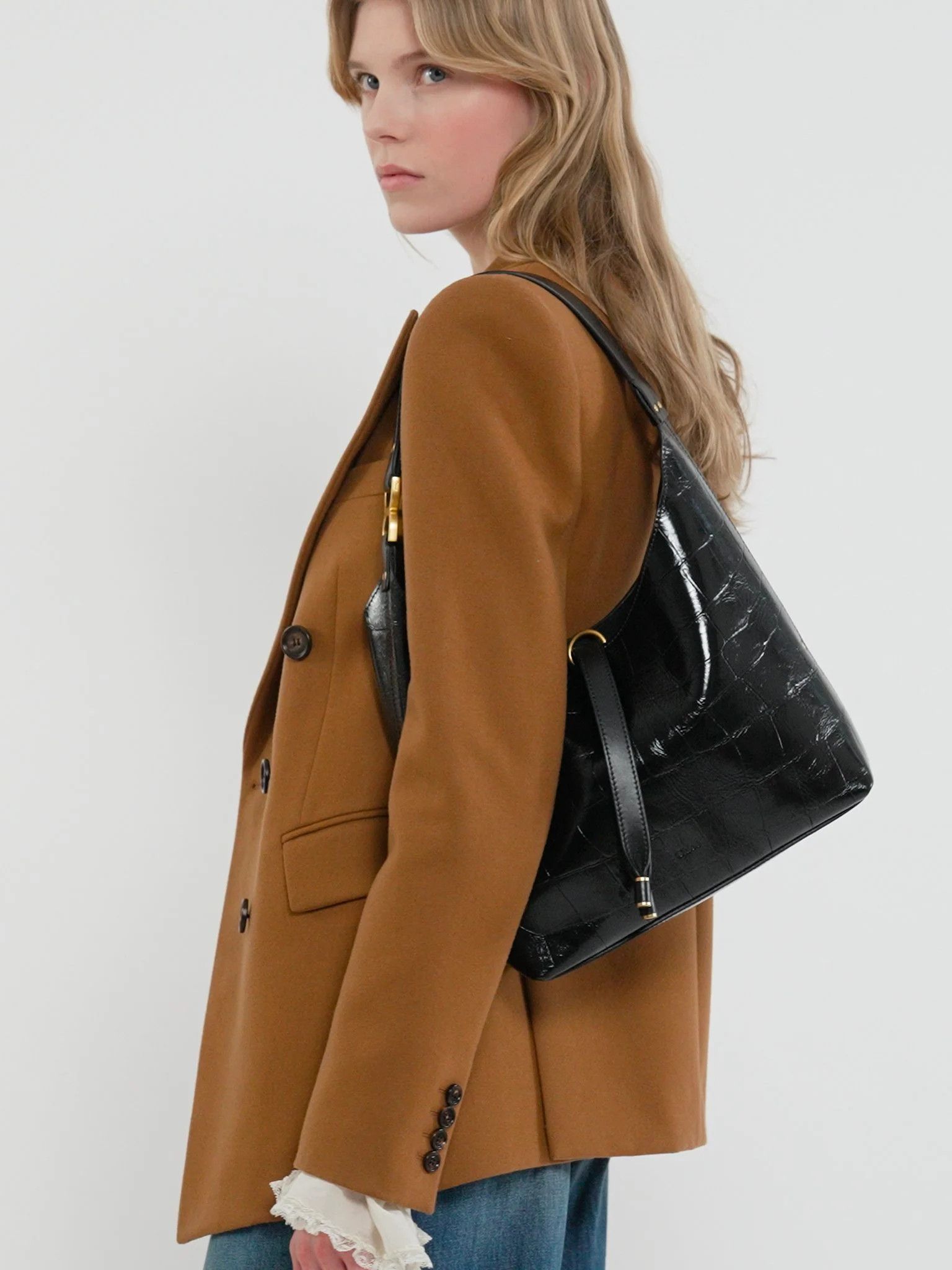 Chloe o1loc1c0626 Size: OS / Small Marcie Hobo Bag in Black Size ONE SIZE - 6 Thumbnail