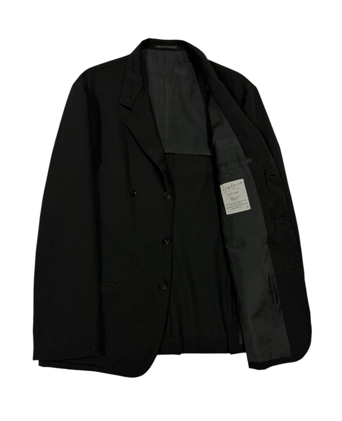 Vintage Vtg🔥Yohji Yamamoto Gabardine Og Black Blazer Wool Jacket Size 40L - 1 Thumbnail
