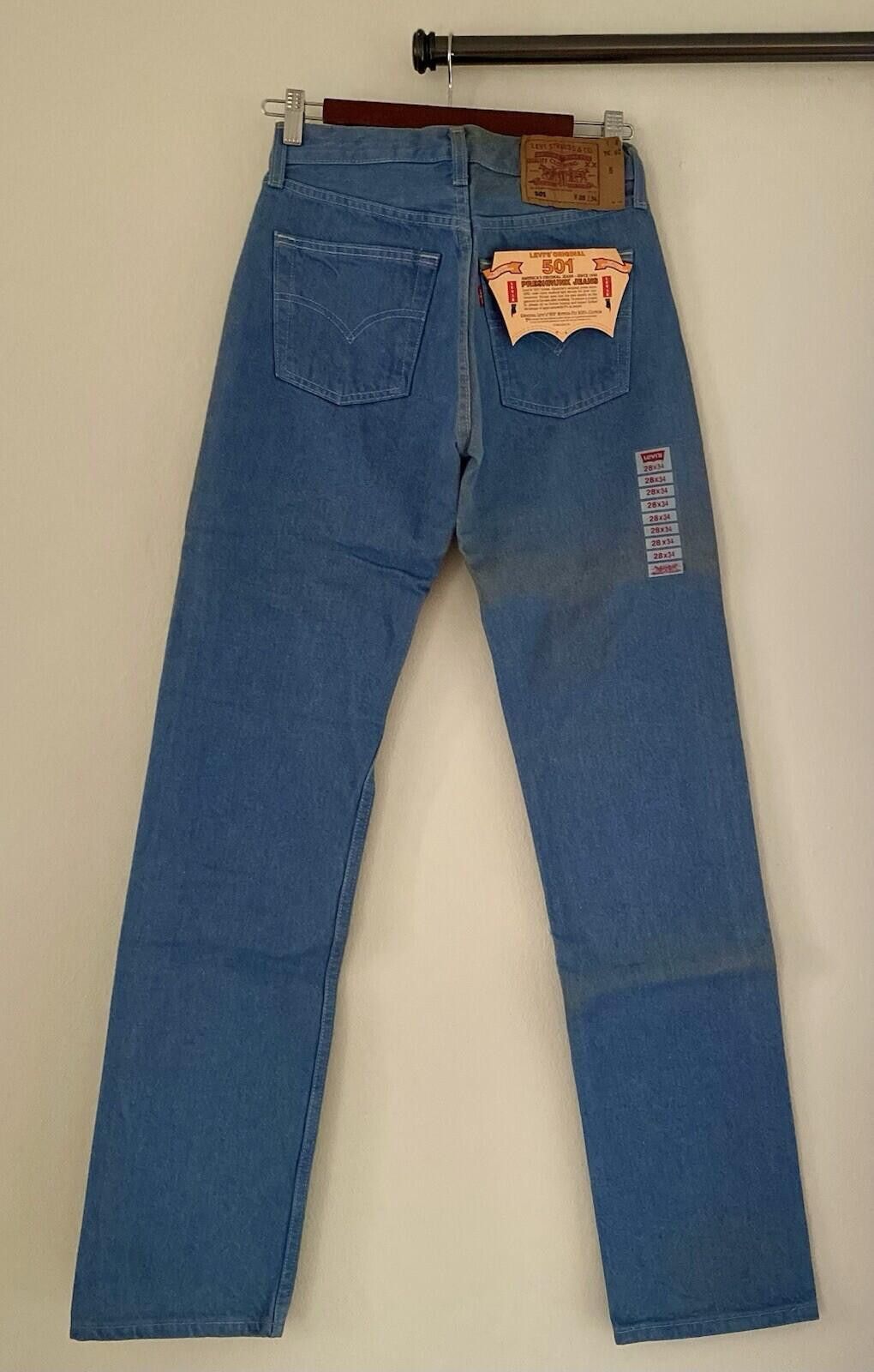 Levi's NWT Levi's 501 Preshrunk Jeans Made in Spain 28x34 Sun Faded Size 28" / US 6 / IT 42 - 2 Thumbnail