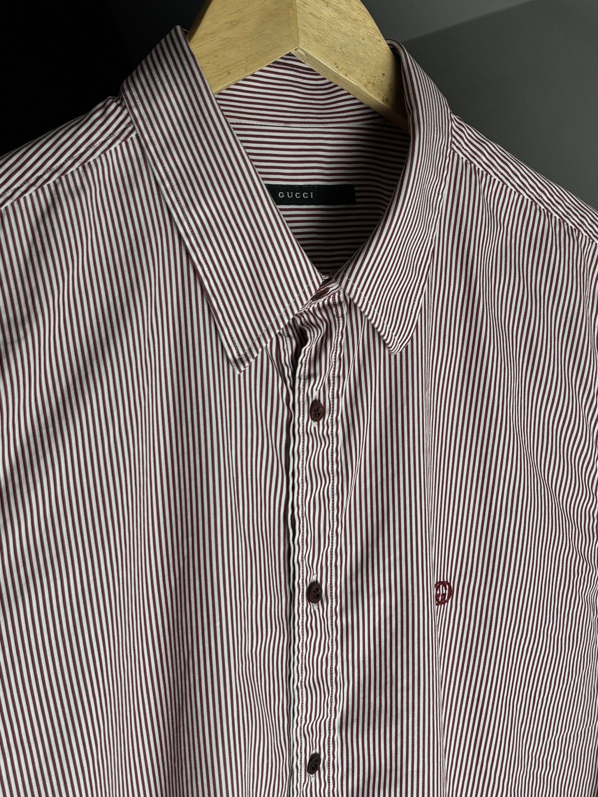 Gucci Gucci Vintage Tom Ford Era Striped Shirt GG Logo Archive Size US L / EU 52-54 / 3 - 3 Thumbnail
