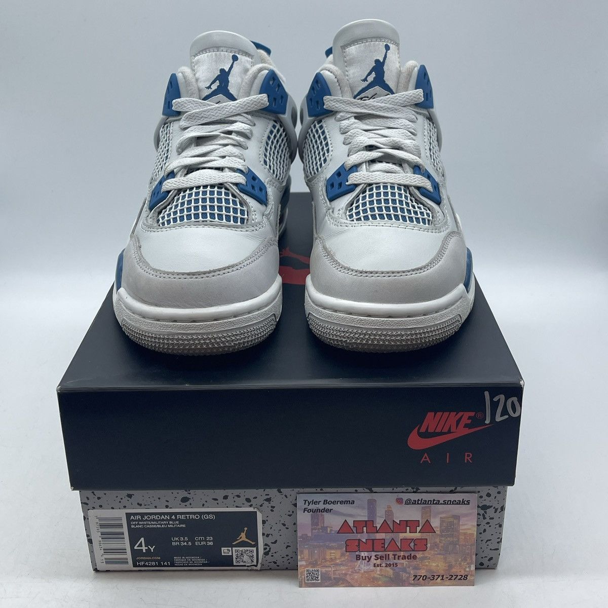 Jordan Brand Air Jordan 4 military blue Size US 4 / IT 34 - 2 Thumbnail